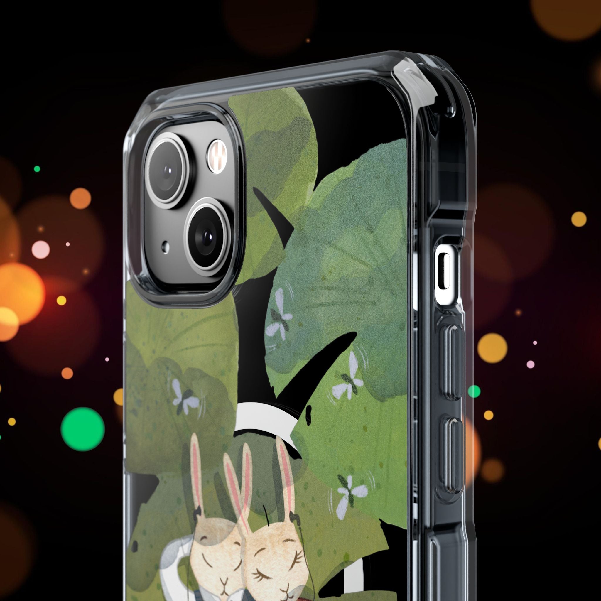 Cute Animal Lovers Phone Case, Magnetic Clear Impact Cases for Nature Enthusiasts, Eco-Friendly Gift, Cute Bunny Design, Unique Phone Cover