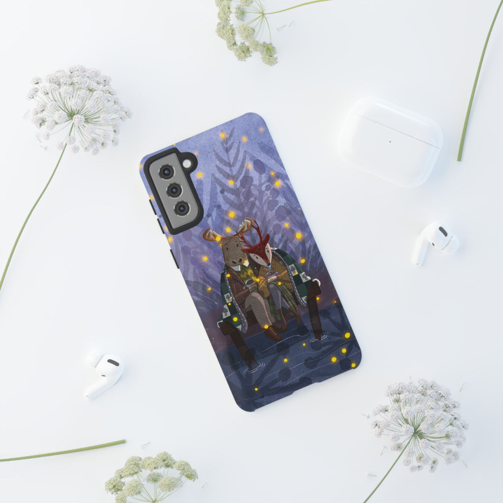 Cozy Couple Phone Case, Cute Animal Lovers Gift, Nature Aesthetic, Perfect for Holidays, Personalized Phone Accessories, Gift for Her