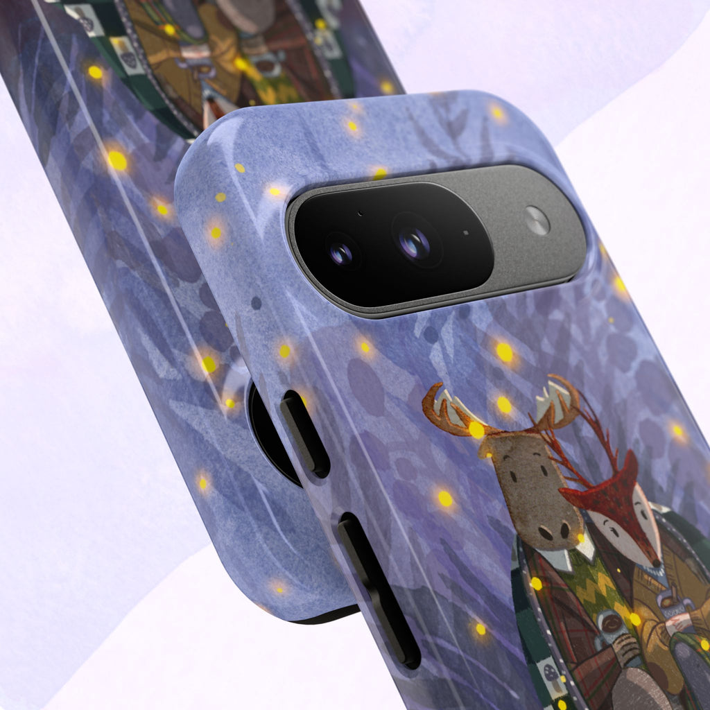 Cozy Couple Phone Case, Cute Animal Lovers Gift, Nature Aesthetic, Perfect for Holidays, Personalized Phone Accessories, Gift for Her