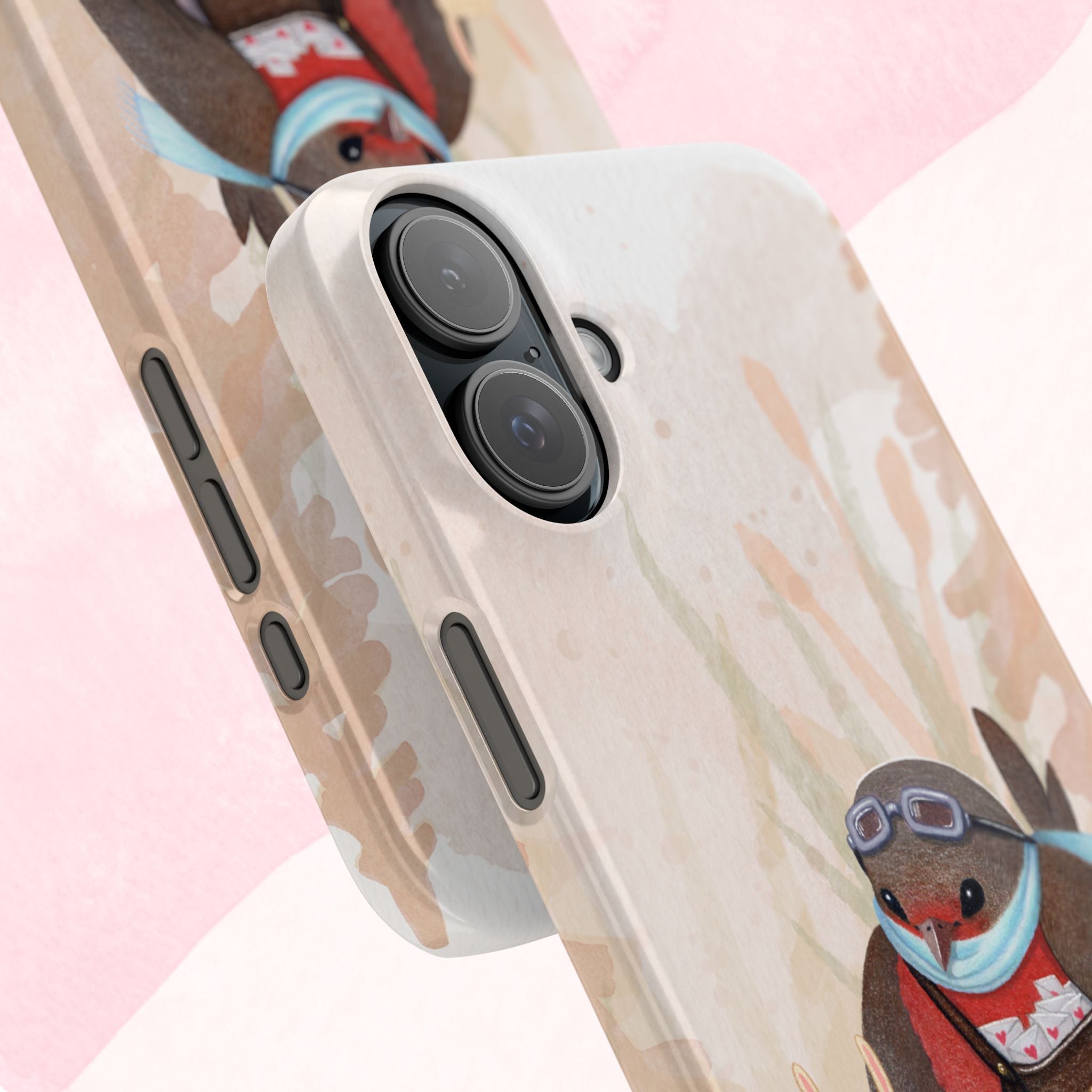 Whimsical Animal Slim Phone Cases - Cute Bird and Rabbit Design, Perfect for Animal Lovers, Gifts for Kids and Teens, Ideal for Birthdays,