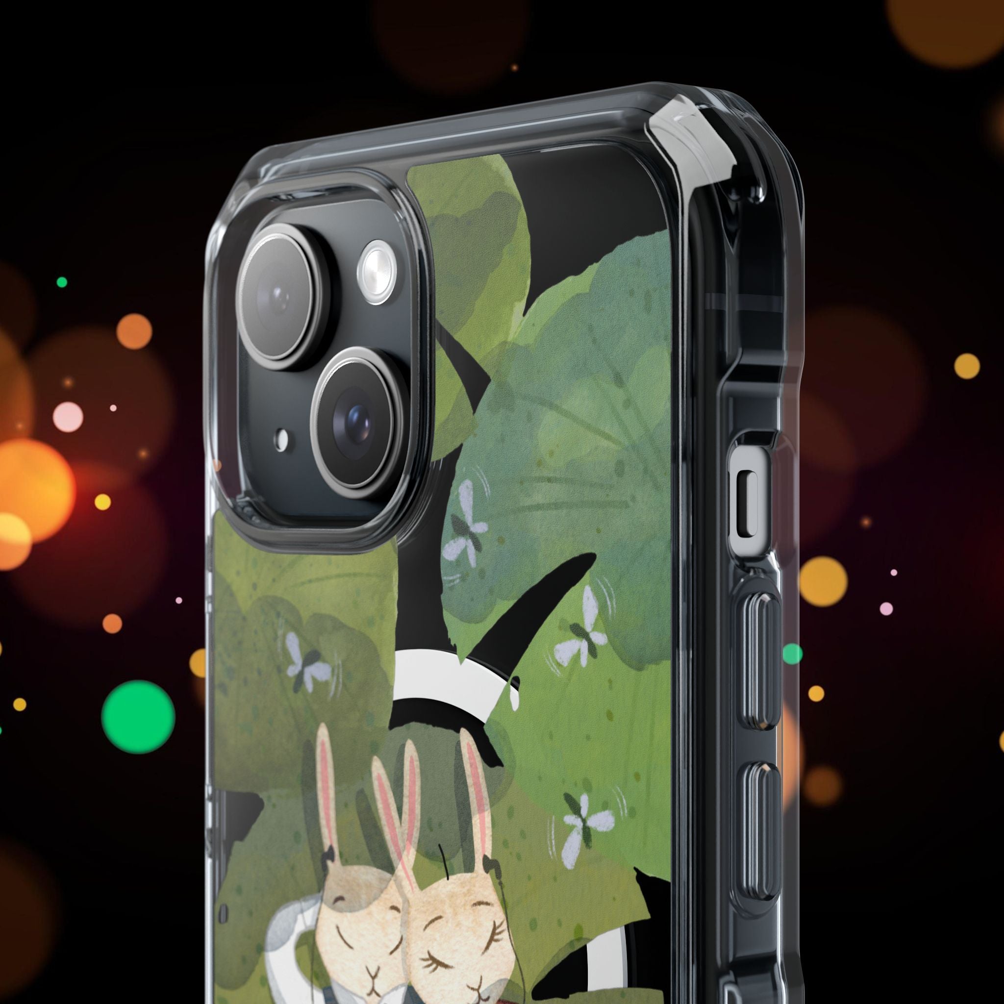Cute Animal Lovers Phone Case, Magnetic Clear Impact Cases for Nature Enthusiasts, Eco-Friendly Gift, Cute Bunny Design, Unique Phone Cover