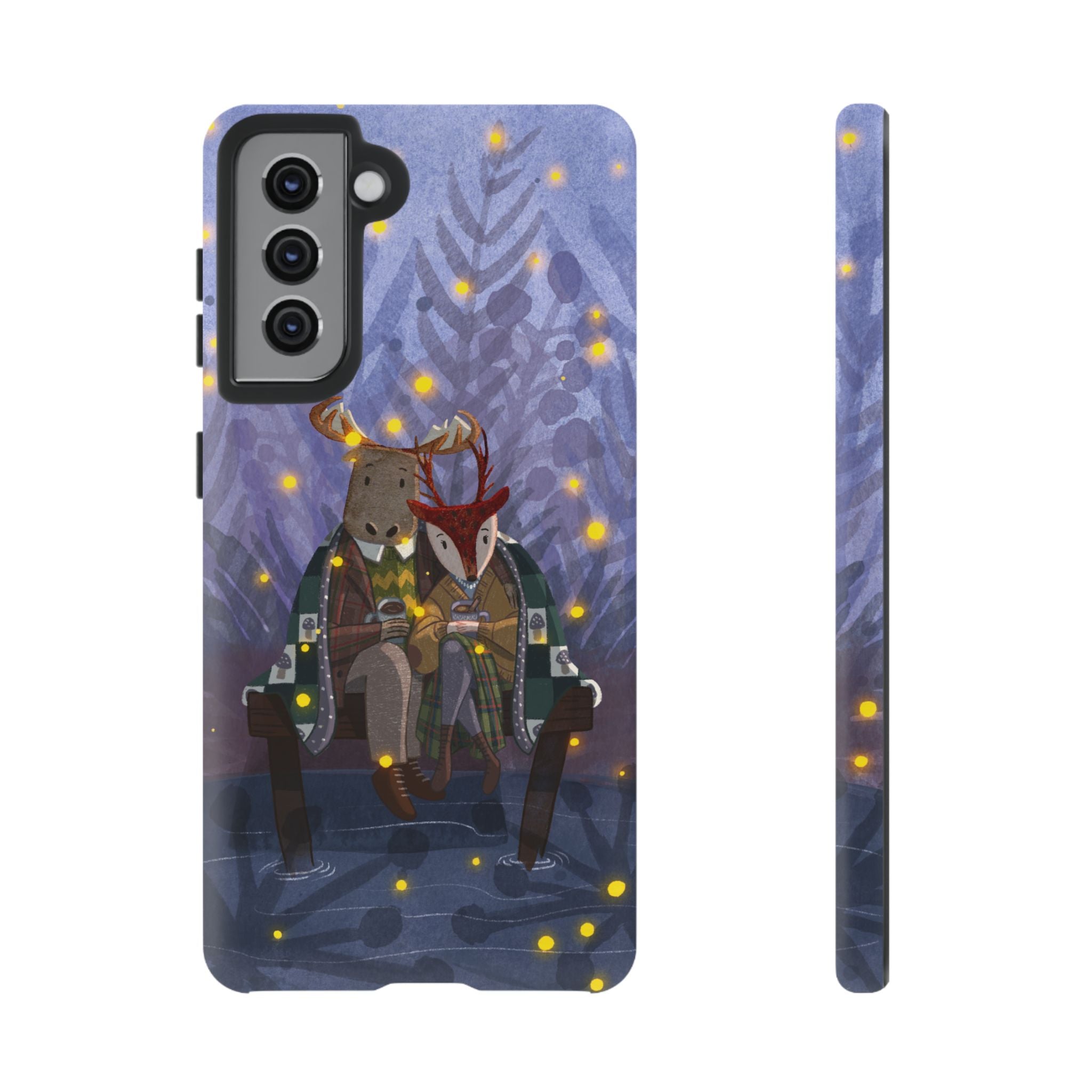 Cozy Couple Phone Case, Cute Animal Lovers Gift, Nature Aesthetic, Perfect for Holidays, Personalized Phone Accessories, Gift for Her