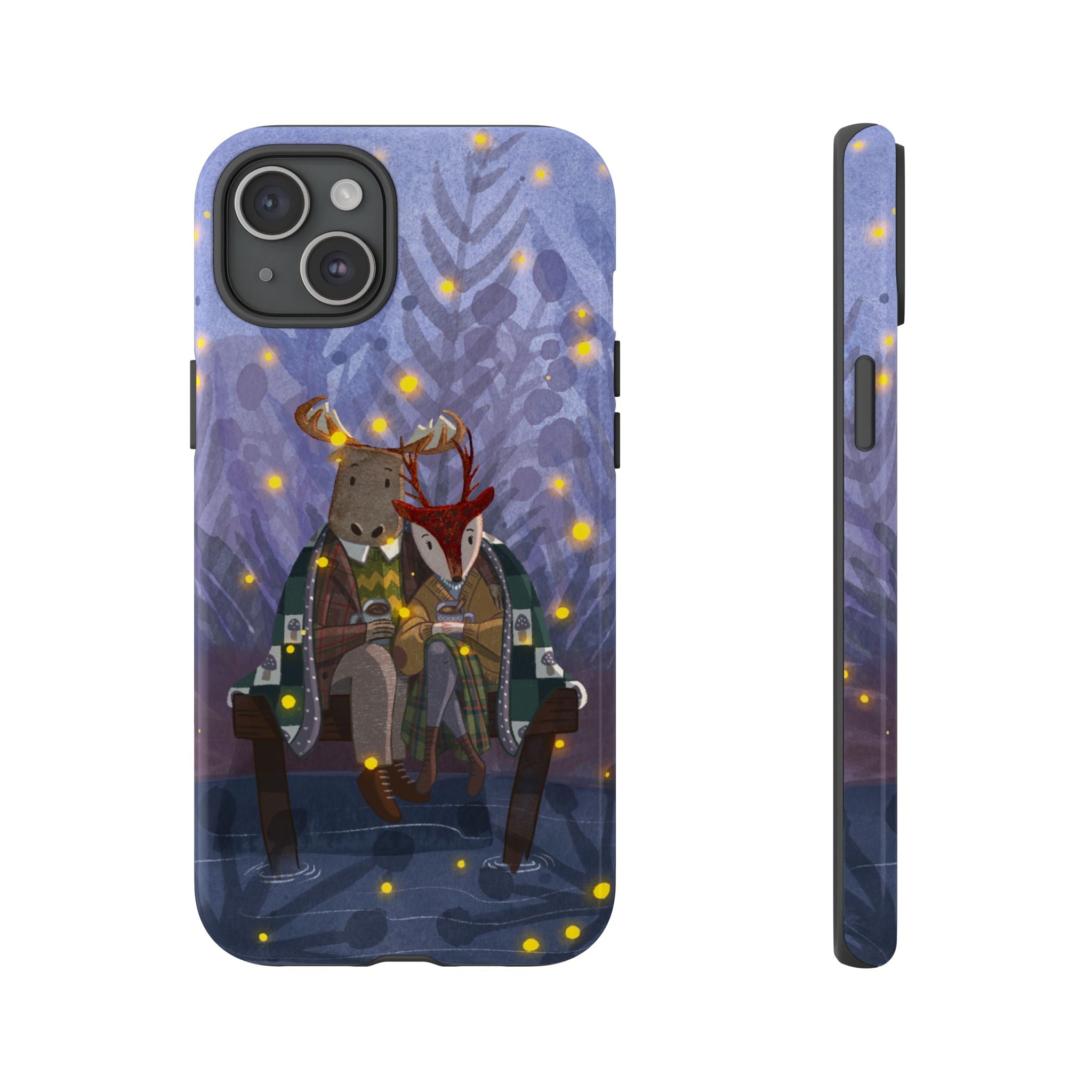 Cozy Couple Phone Case, Cute Animal Lovers Gift, Nature Aesthetic, Perfect for Holidays, Personalized Phone Accessories, Gift for Her