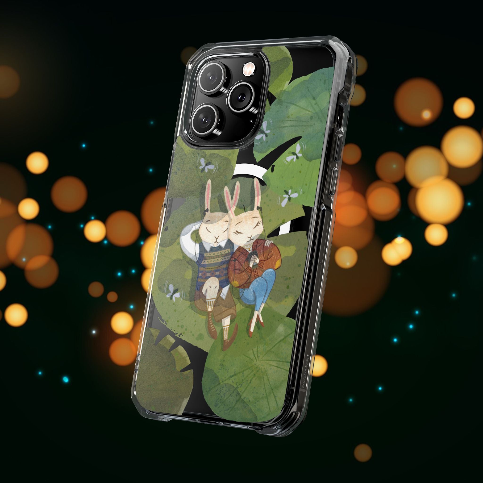 Cute Animal Lovers Phone Case, Magnetic Clear Impact Cases for Nature Enthusiasts, Eco-Friendly Gift, Cute Bunny Design, Unique Phone Cover