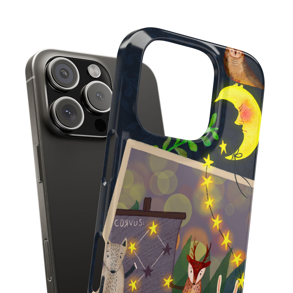 Constellation Friends iPhone Case, Starlit Woodland Photo Cover, Cute Gift for Birthday, Kawaii Design, iPhone 7 8 X XR XS 11 12 13 14 15 16