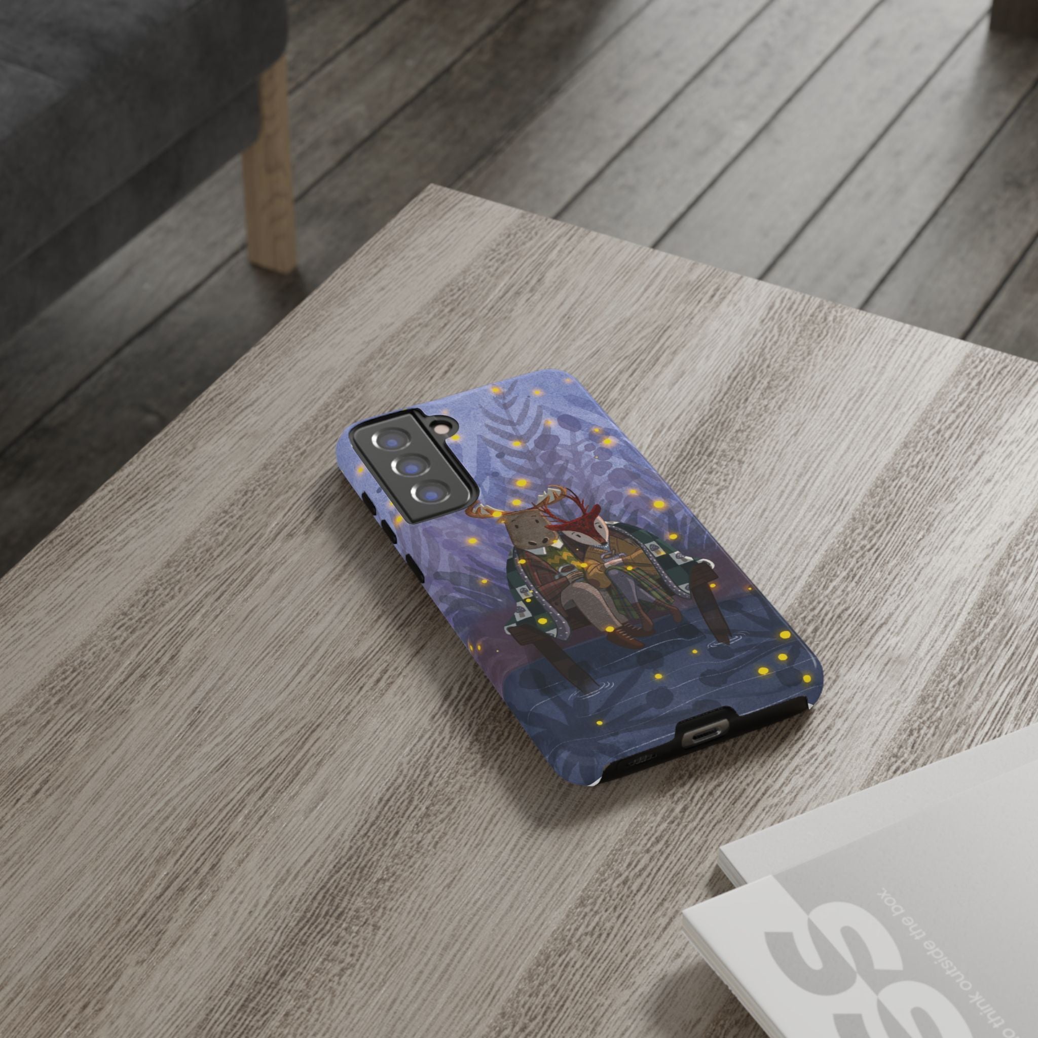 Cozy Couple Phone Case, Cute Animal Lovers Gift, Nature Aesthetic, Perfect for Holidays, Personalized Phone Accessories, Gift for Her