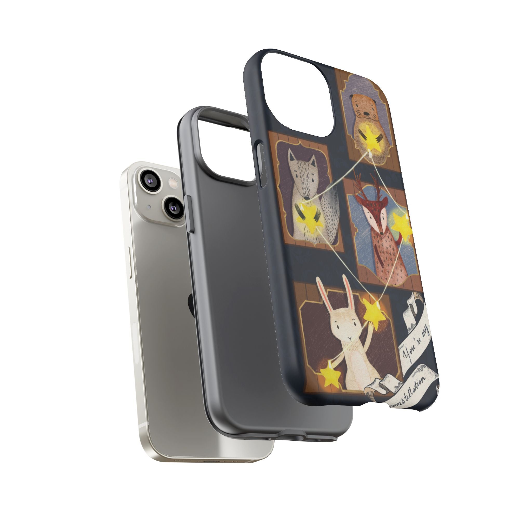 Tough Cases, Animals & Stars Design, Cute iPhone Gift, Nature Lover, Birthday, Animal Lover, iPhone 16 15 14 13 12 11 X XR 8