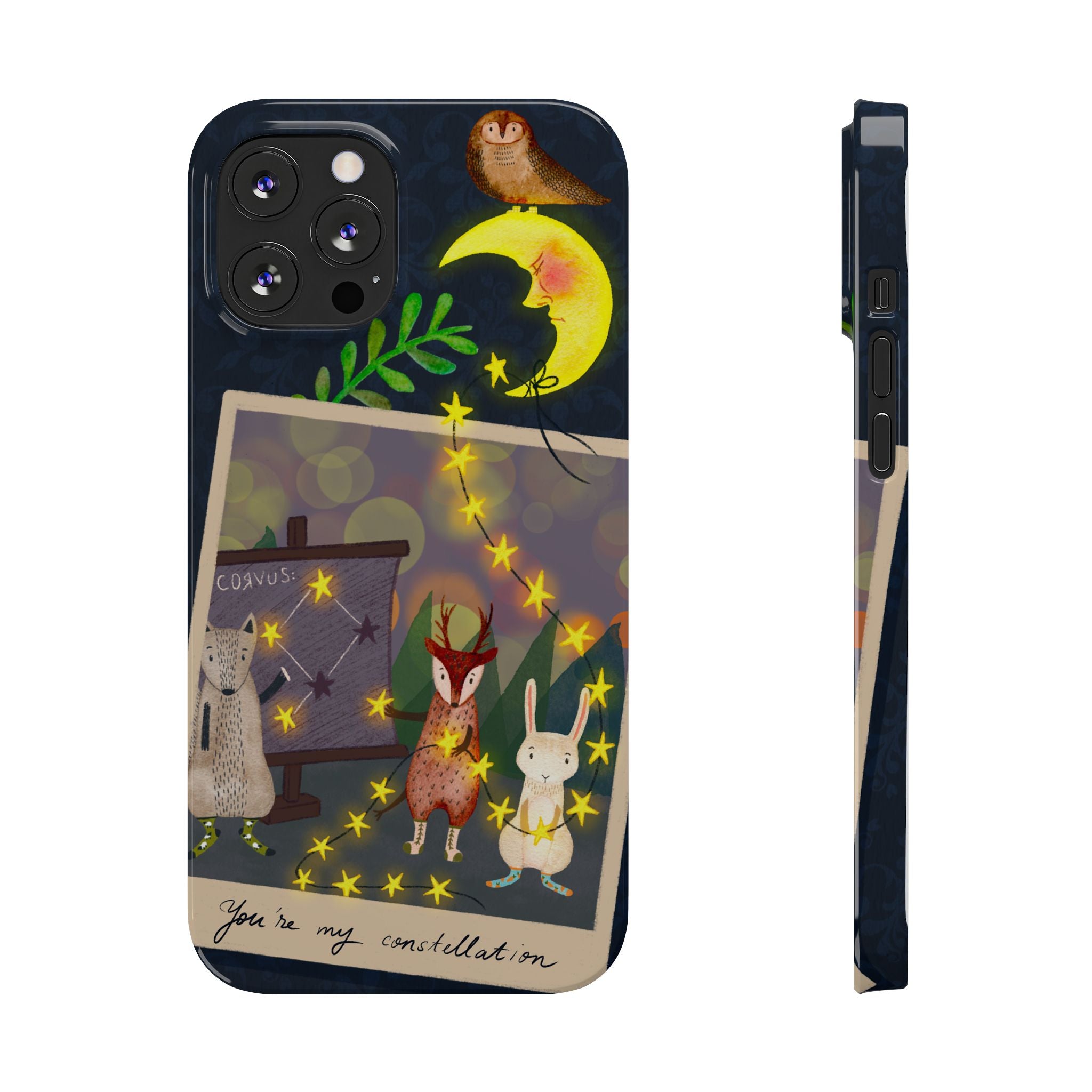 Constellation Friends iPhone Case, Starlit Woodland Photo Cover, Cute Gift for Birthday, Kawaii Design, iPhone 7 8 X XR XS 11 12 13 14 15 16