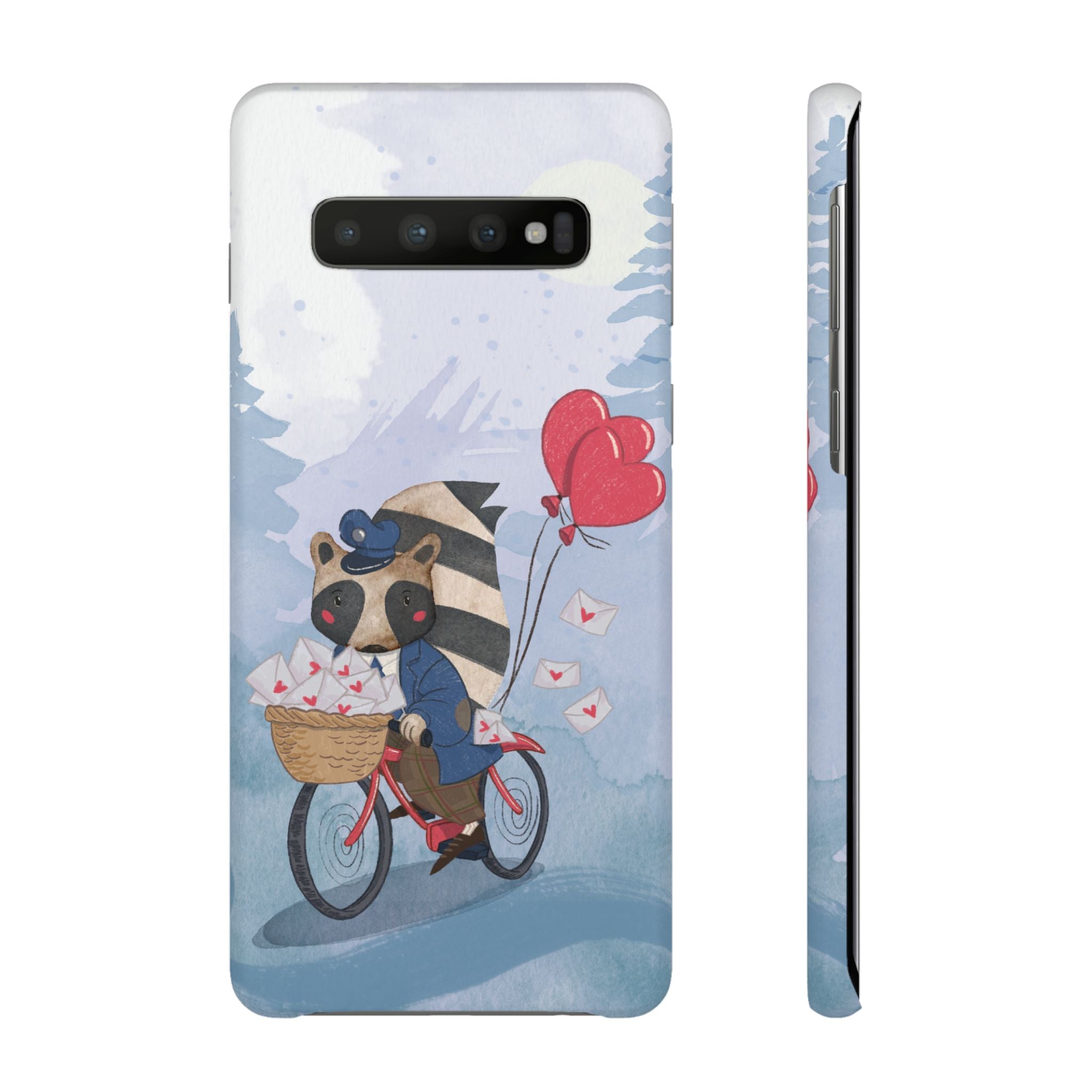 Whimsical Animal Snap Case with Love Balloons, Cute Phone Case, Valentine's Day Gift, Animal Lover Accessory, Creative Phone Cover