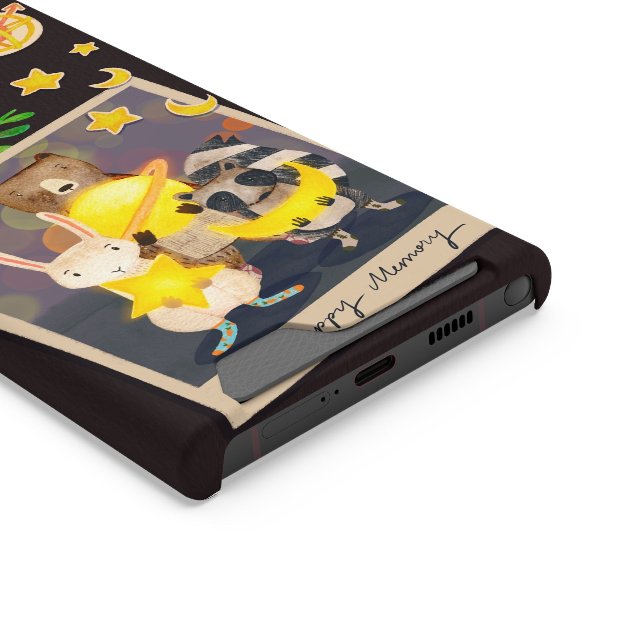 Whimsical Phone Case with Card Holder - Cute Animal Friends Design, Perfect Gift for Animal Lovers, Birthday, Everyday Use, Cute Accessory