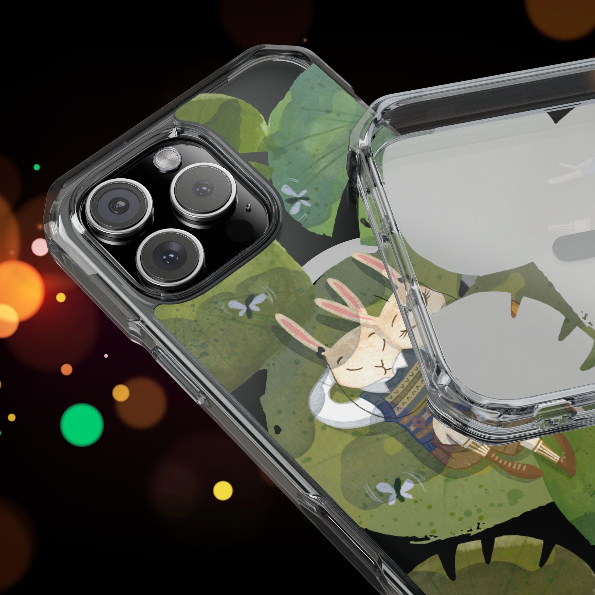 Cute Animal Lovers Phone Case, Magnetic Clear Impact Cases for Nature Enthusiasts, Eco-Friendly Gift, Cute Bunny Design, Unique Phone Cover