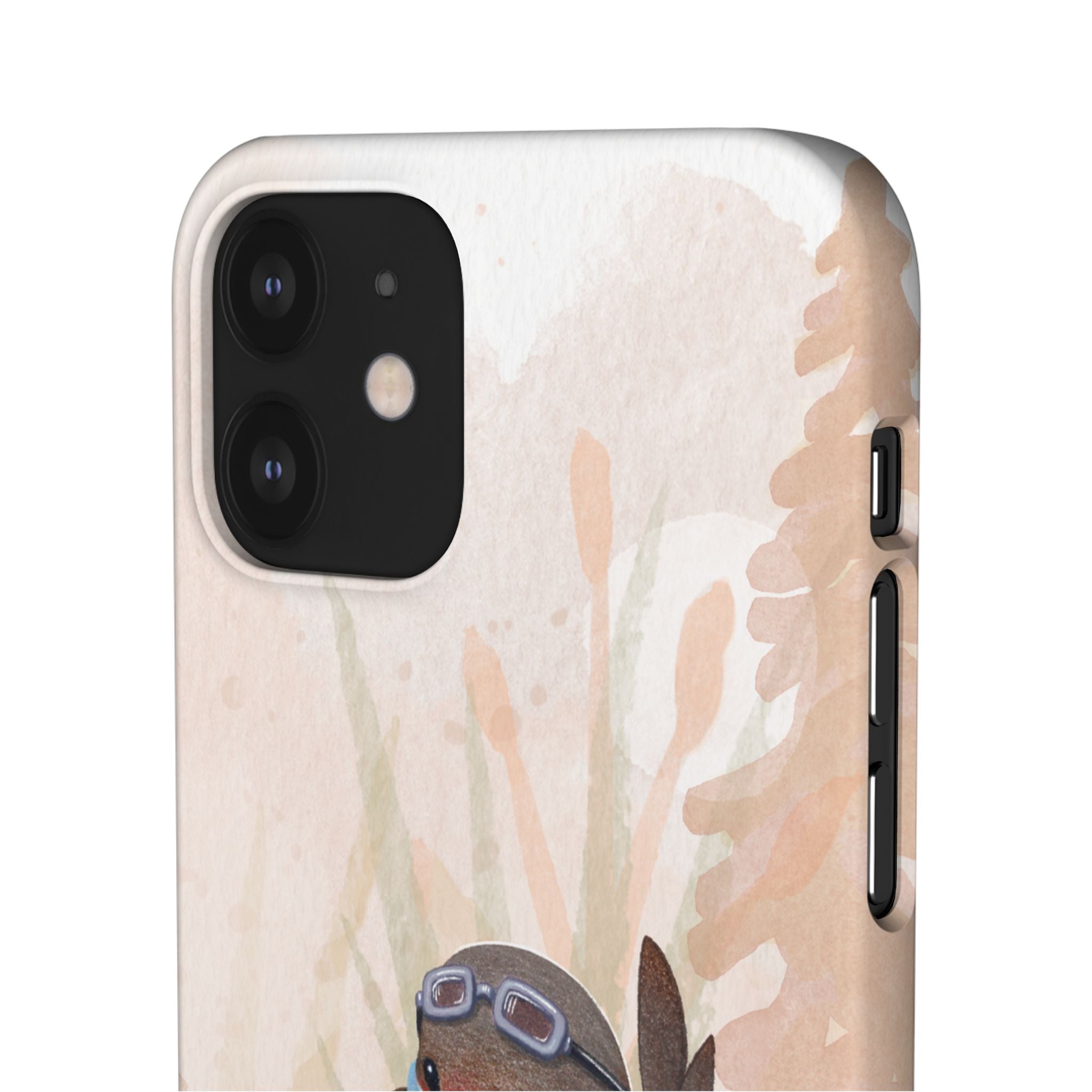 Whimsical Animal Snap Cases, Cute Phone Case, Handmade Bird and Bunny Design, Gift for Animal Lovers, Unique Smartphone Cover