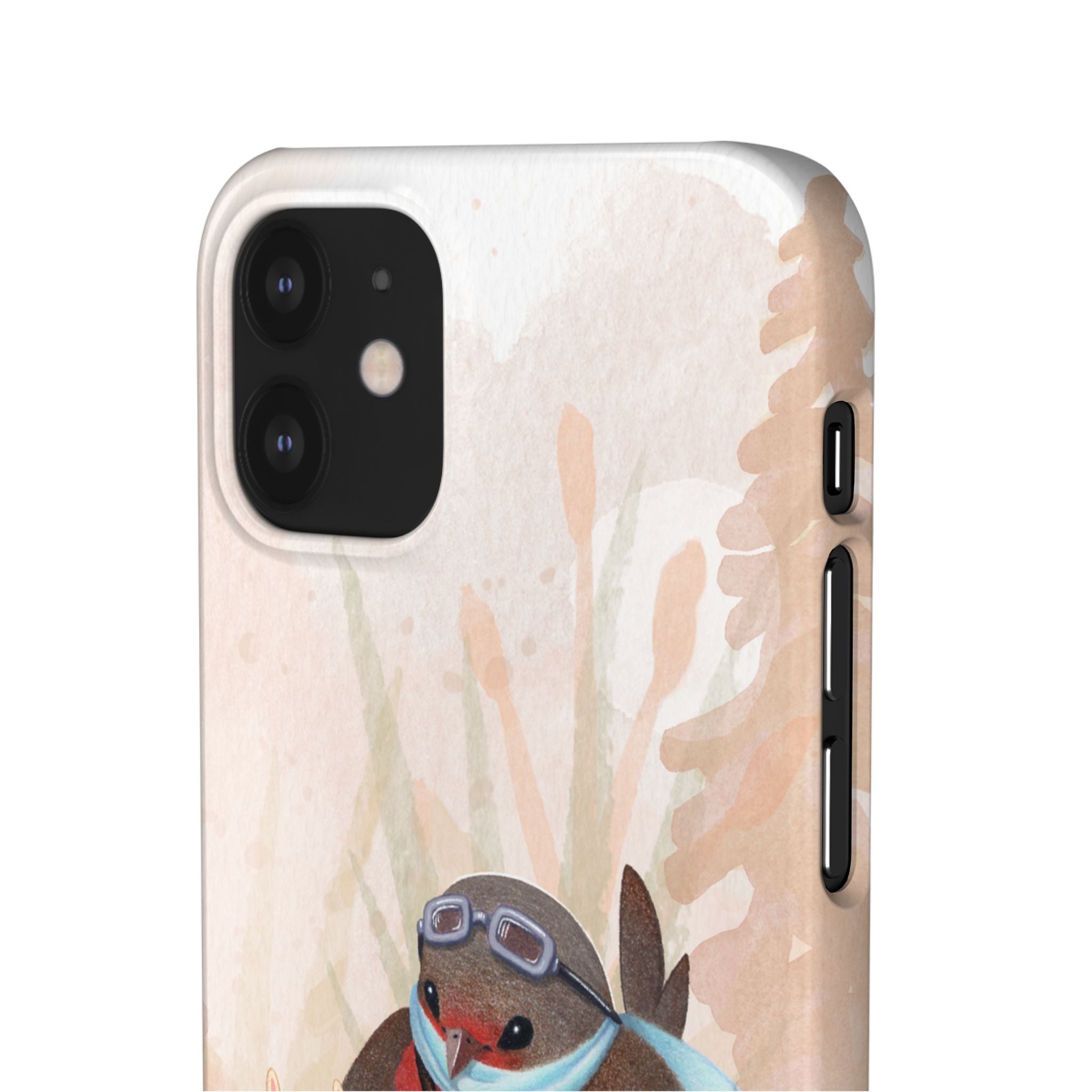 Whimsical Animal Snap Cases, Cute Phone Case, Handmade Bird and Bunny Design, Gift for Animal Lovers, Unique Smartphone Cover