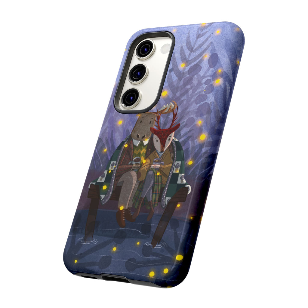 Cozy Couple Phone Case, Cute Animal Lovers Gift, Nature Aesthetic, Perfect for Holidays, Personalized Phone Accessories, Gift for Her