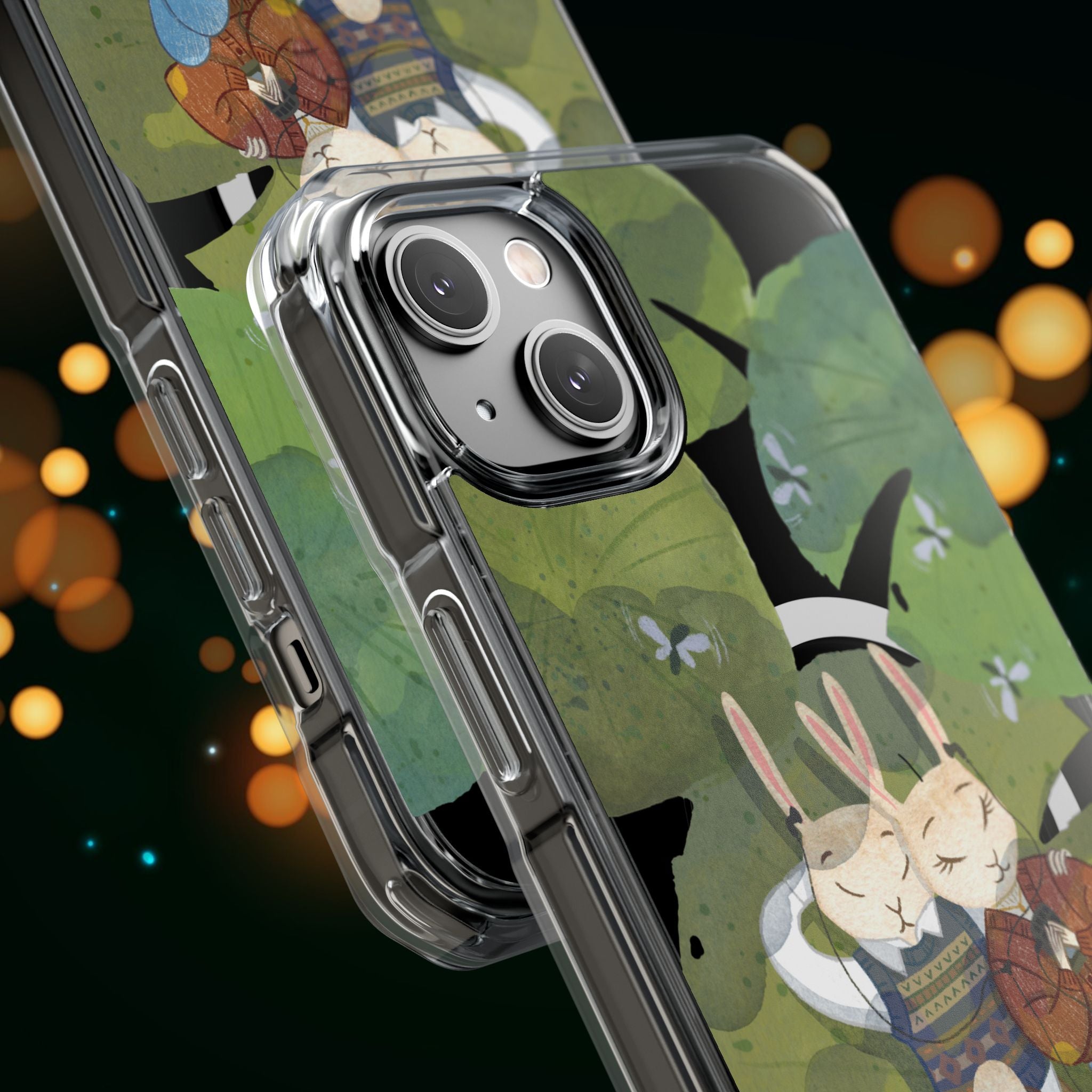 Cute Animal Lovers Phone Case, Magnetic Clear Impact Cases for Nature Enthusiasts, Eco-Friendly Gift, Cute Bunny Design, Unique Phone Cover
