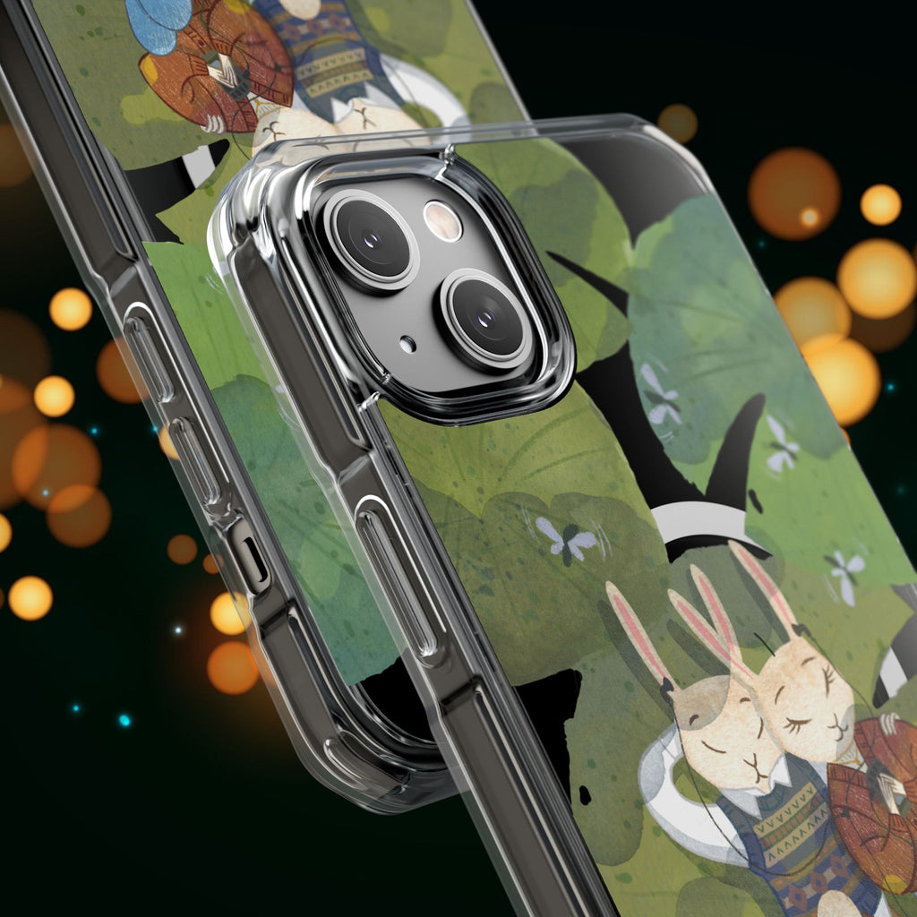 Cute Animal Lovers Phone Case, Magnetic Clear Impact Cases for Nature Enthusiasts, Eco-Friendly Gift, Cute Bunny Design, Unique Phone Cover