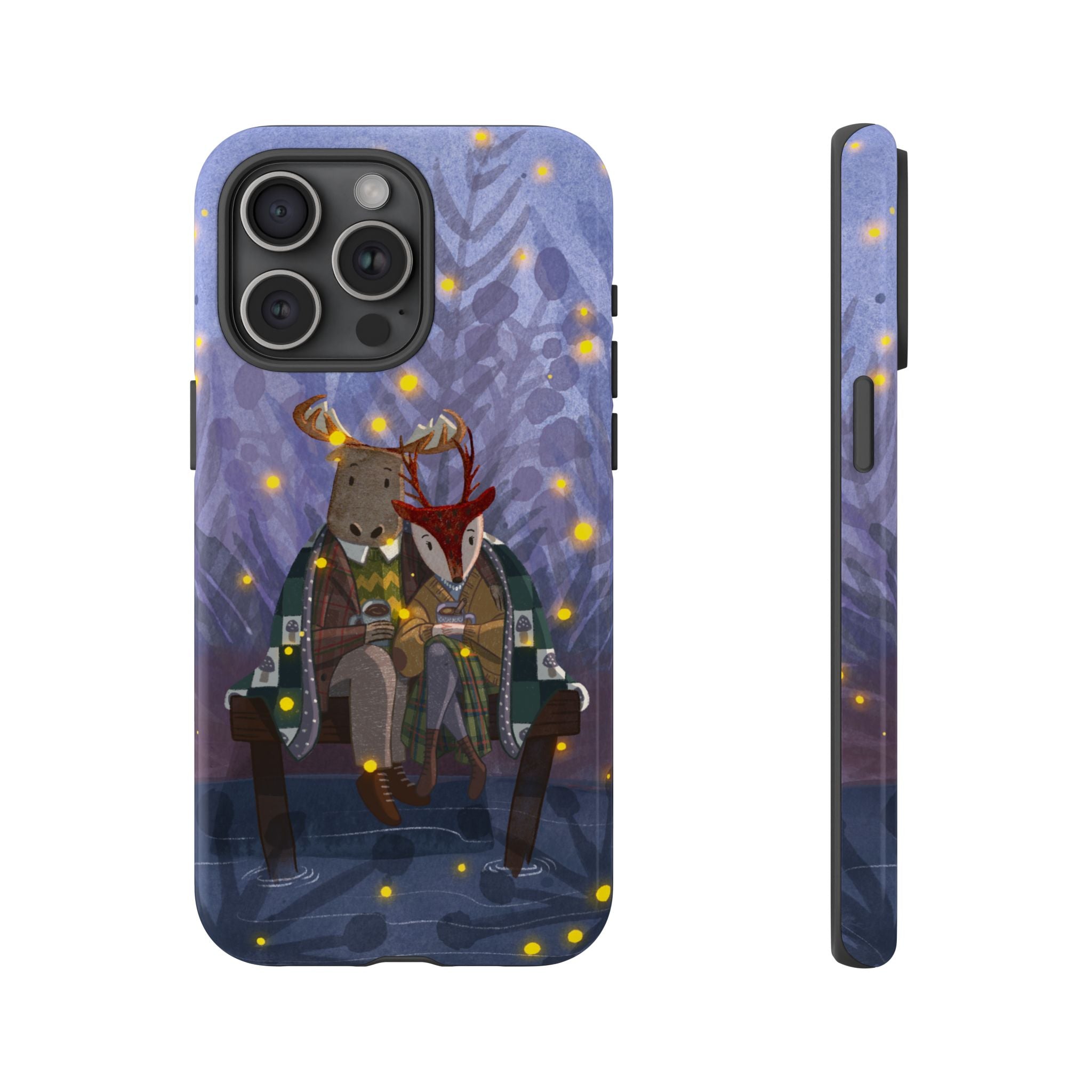 Cozy Couple Phone Case, Cute Animal Lovers Gift, Nature Aesthetic, Perfect for Holidays, Personalized Phone Accessories, Gift for Her