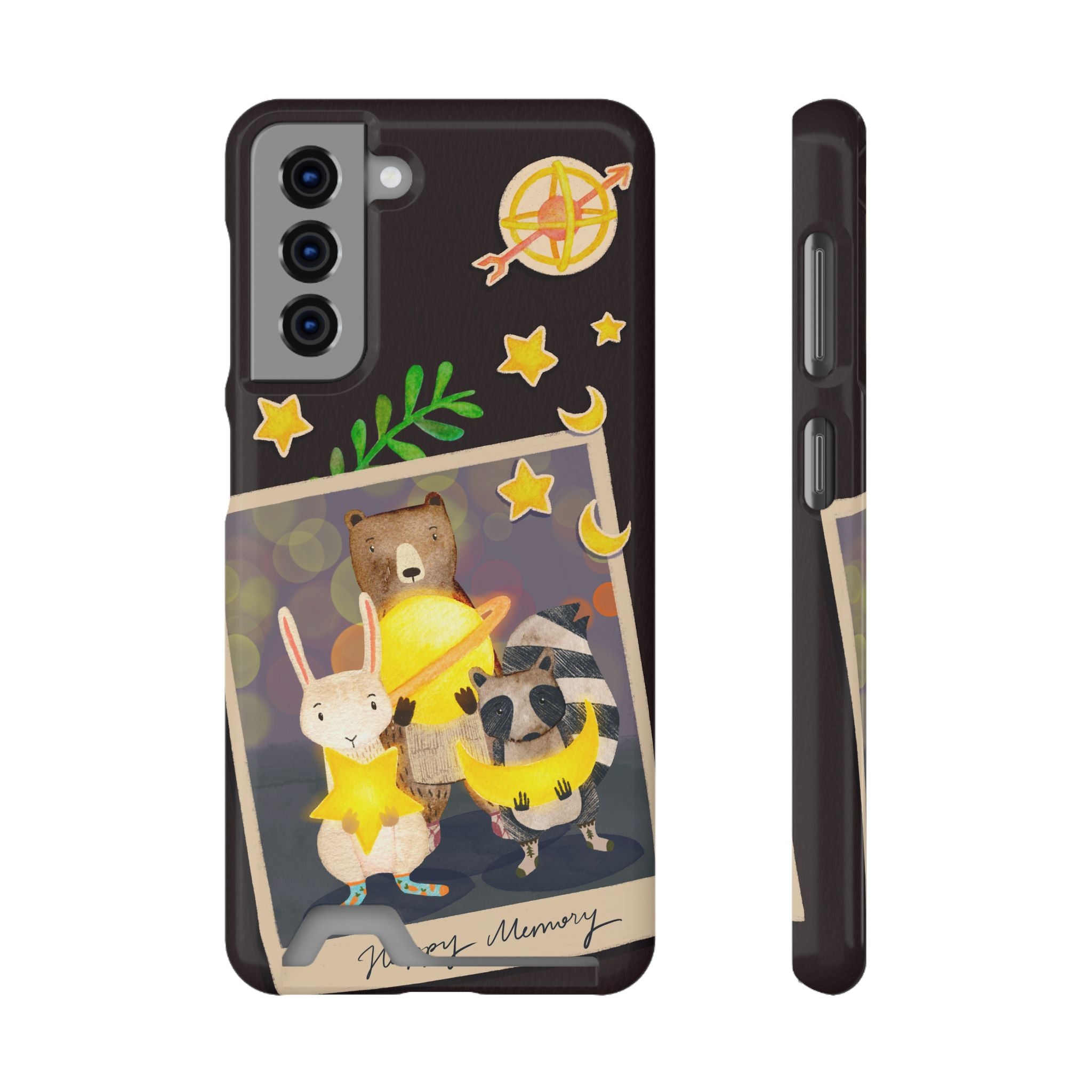 Whimsical Phone Case with Card Holder - Cute Animal Friends Design, Perfect Gift for Animal Lovers, Birthday, Everyday Use, Cute Accessory