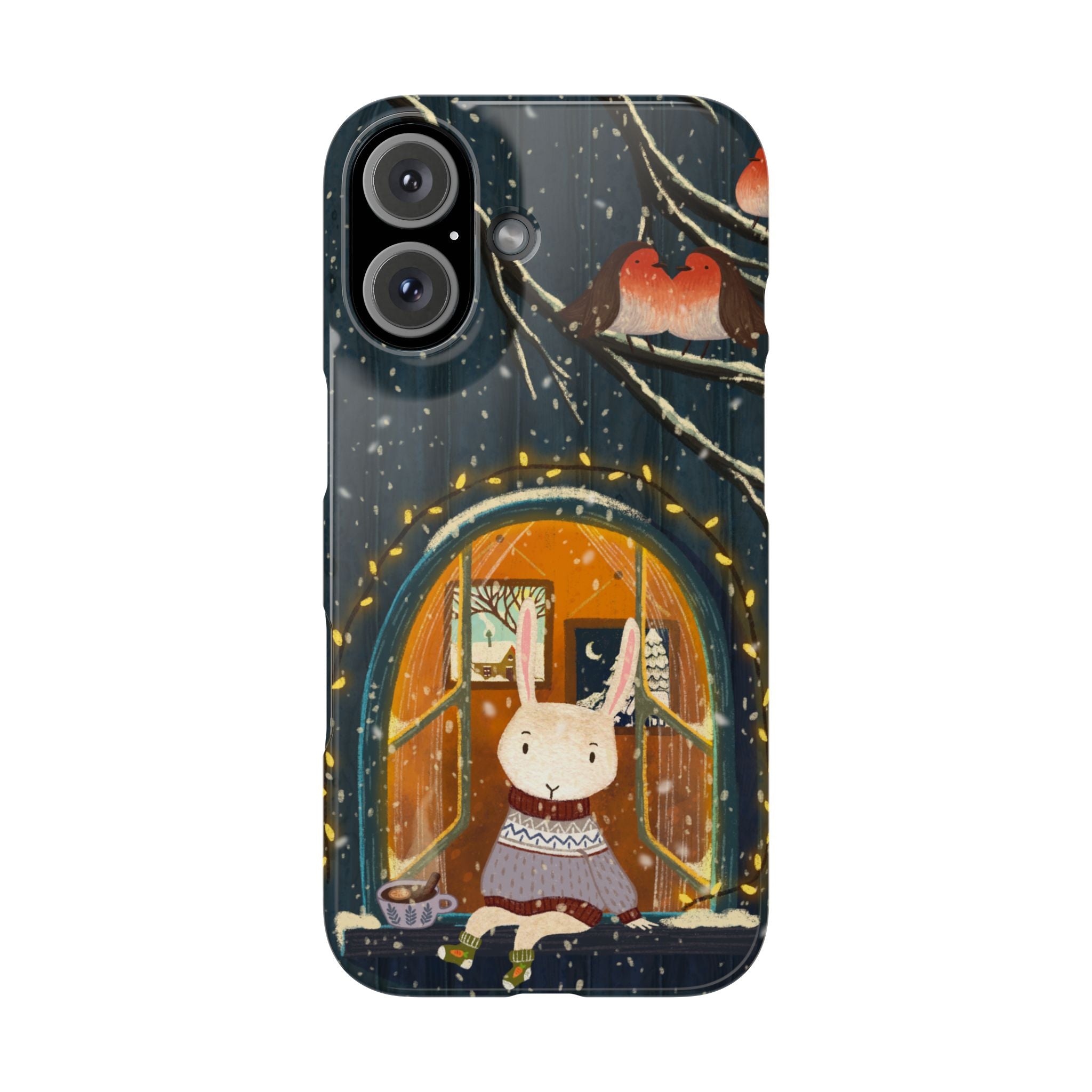 Cozy Animal Phone Case - Whimsical Rabbit Design, Cute Slim Case for Animal Lovers, Perfect Gift for Birthdays, Holidays