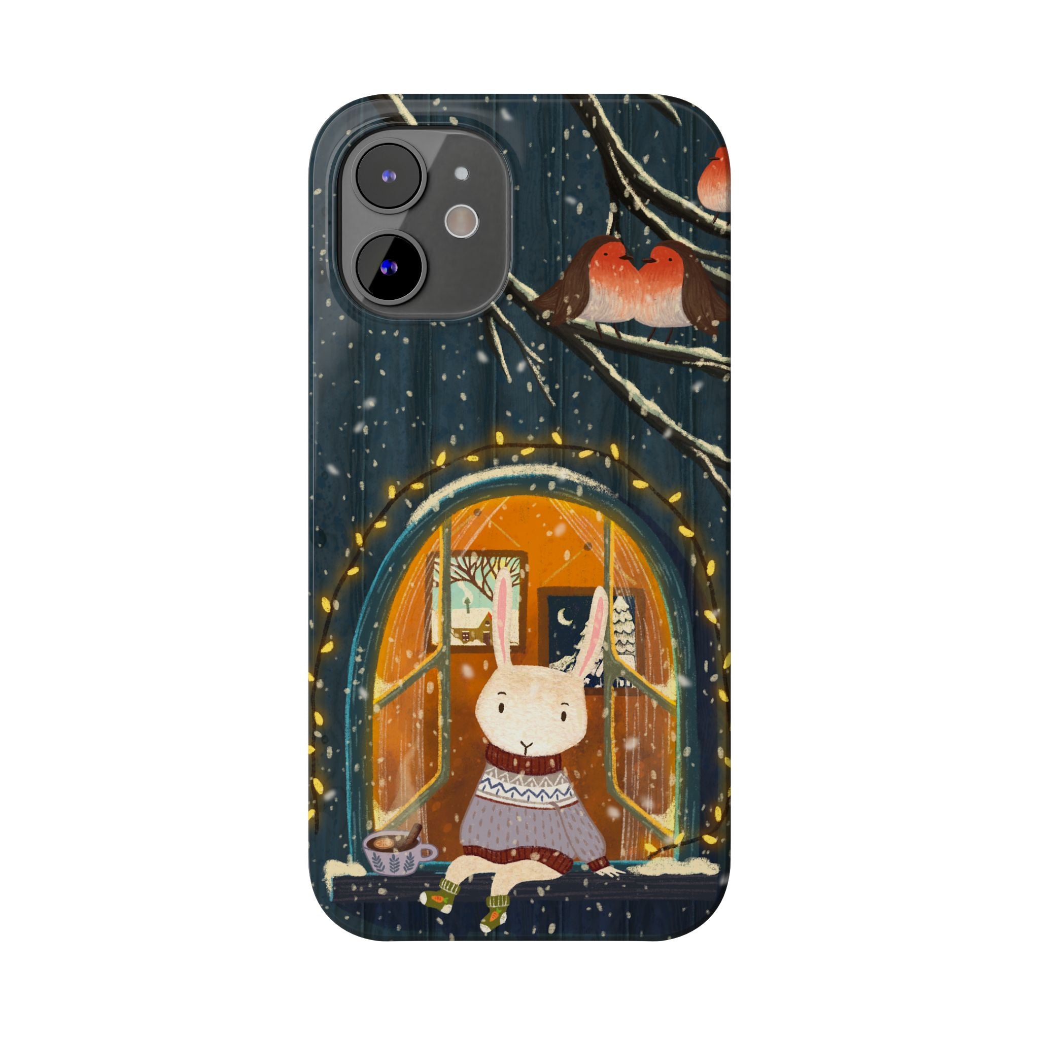Cozy Animal Phone Case - Whimsical Rabbit Design, Cute Slim Case for Animal Lovers, Perfect Gift for Birthdays, Holidays