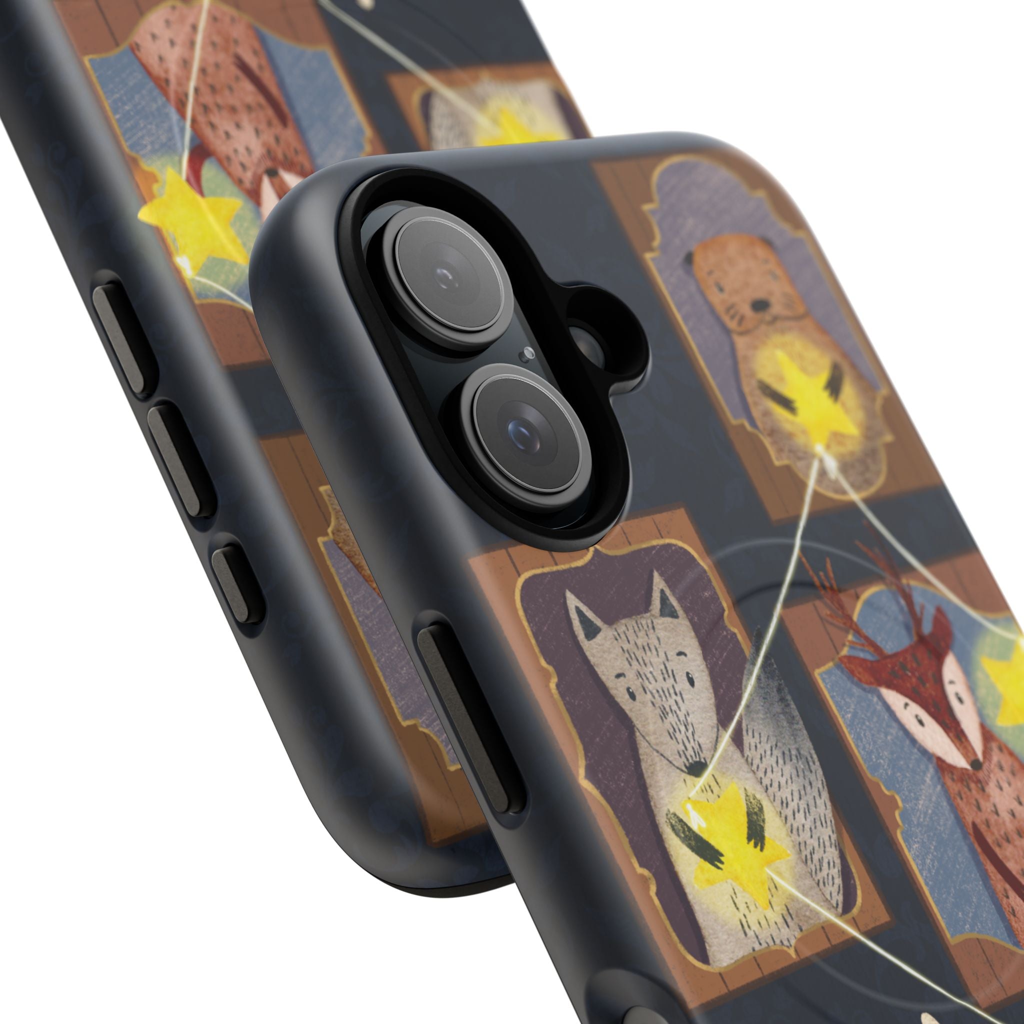 Celestial Animal Stars iPhone Case, Tough Magnetic Cover, Nature Theme, Unique Cute Animal Gifts, iPhone 14 15 16 pro max
