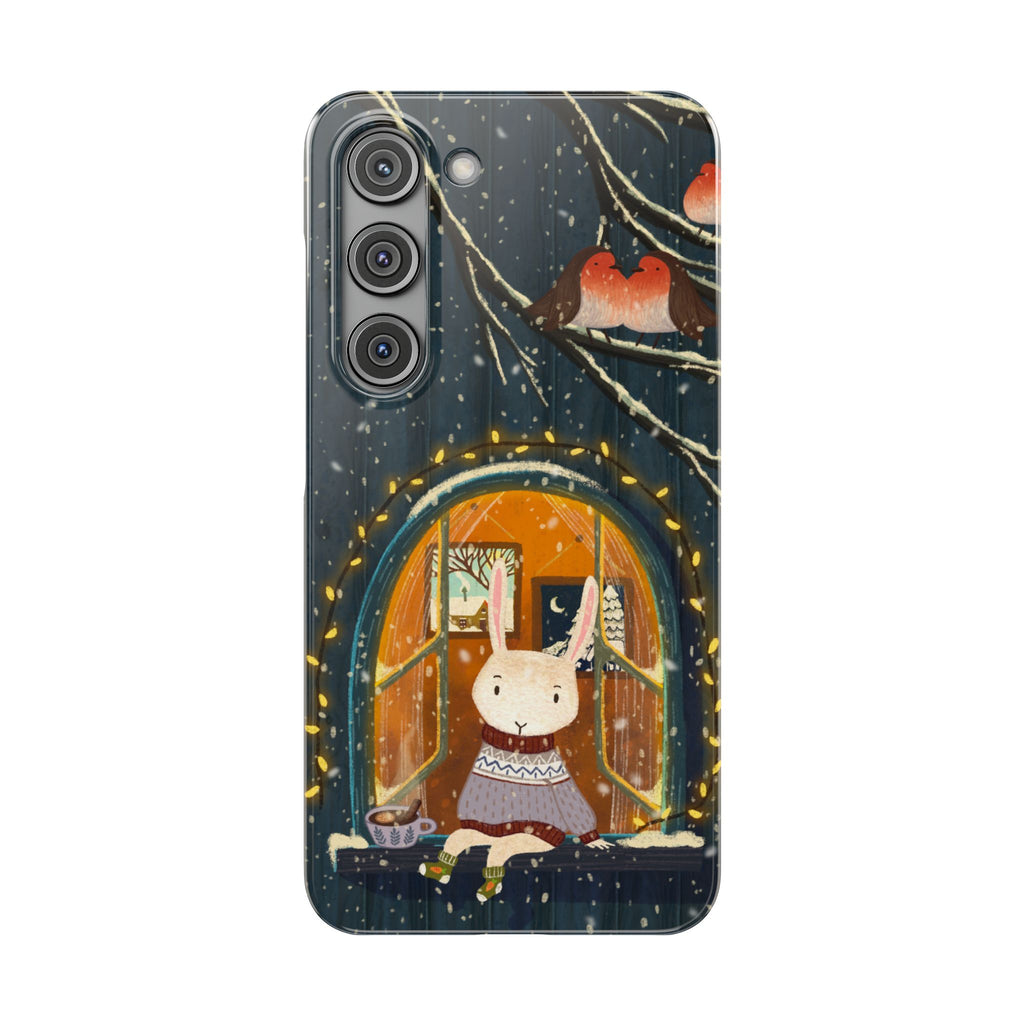 Cozy Animal Phone Case - Whimsical Rabbit Design, Cute Slim Case for Animal Lovers, Perfect Gift for Birthdays, Holidays