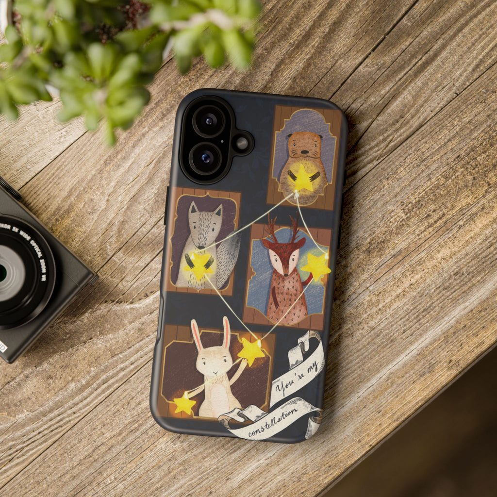Tough Cases, Animals & Stars Design, Cute iPhone Gift, Nature Lover, Birthday, Animal Lover, iPhone 16 15 14 13 12 11 X XR 8