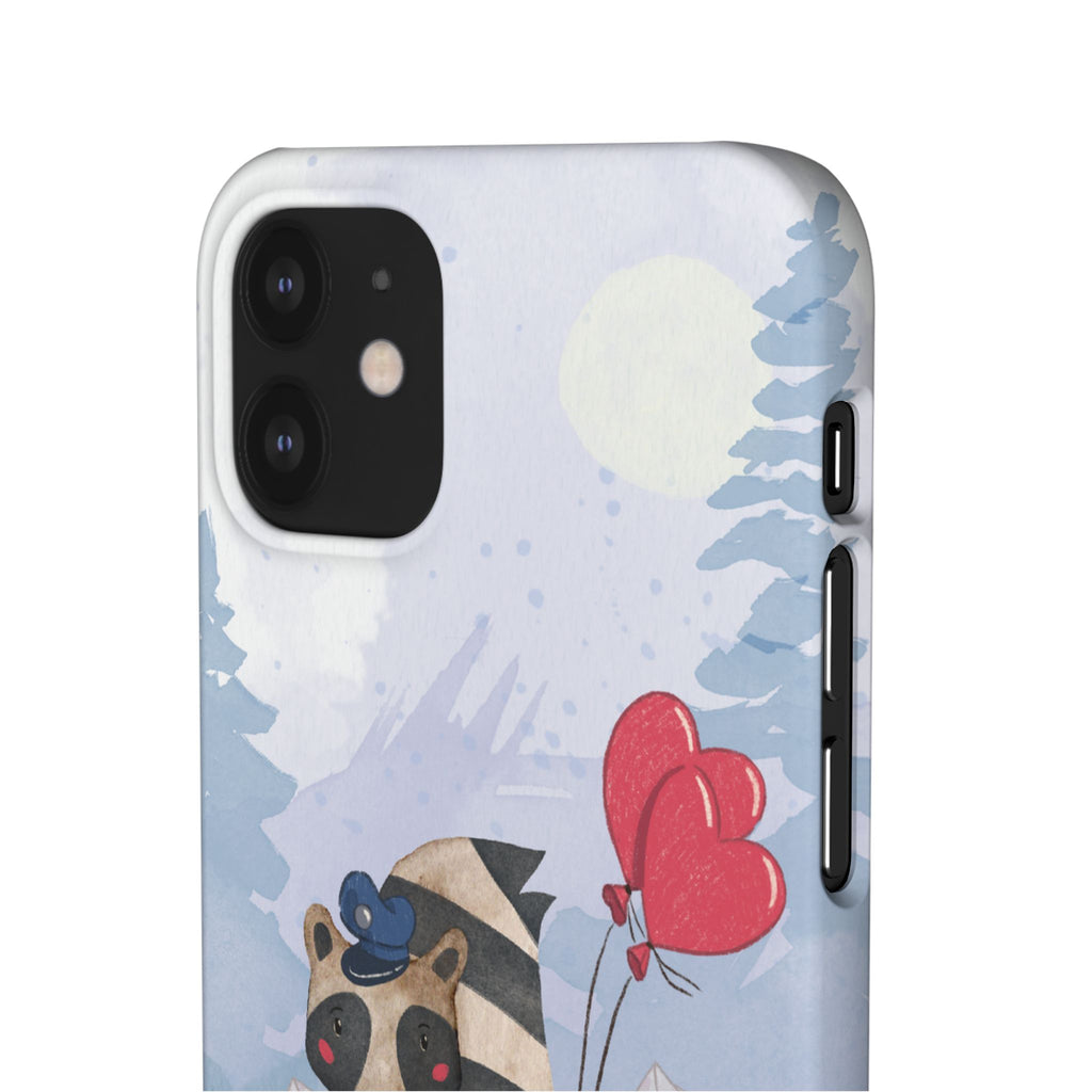 Whimsical Animal Snap Case with Love Balloons, Cute Phone Case, Valentine's Day Gift, Animal Lover Accessory, Creative Phone Cover