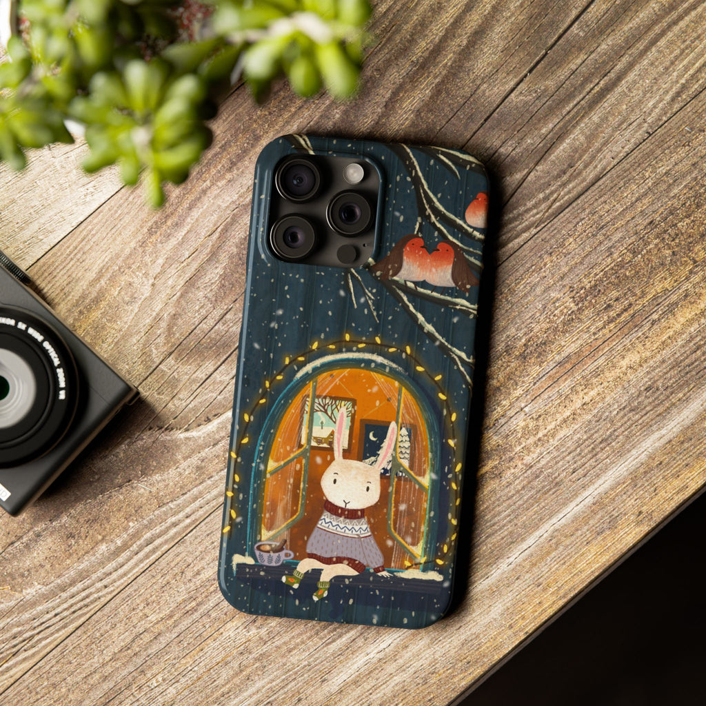Cozy Animal Phone Case - Whimsical Rabbit Design, Cute Slim Case for Animal Lovers, Perfect Gift for Birthdays, Holidays