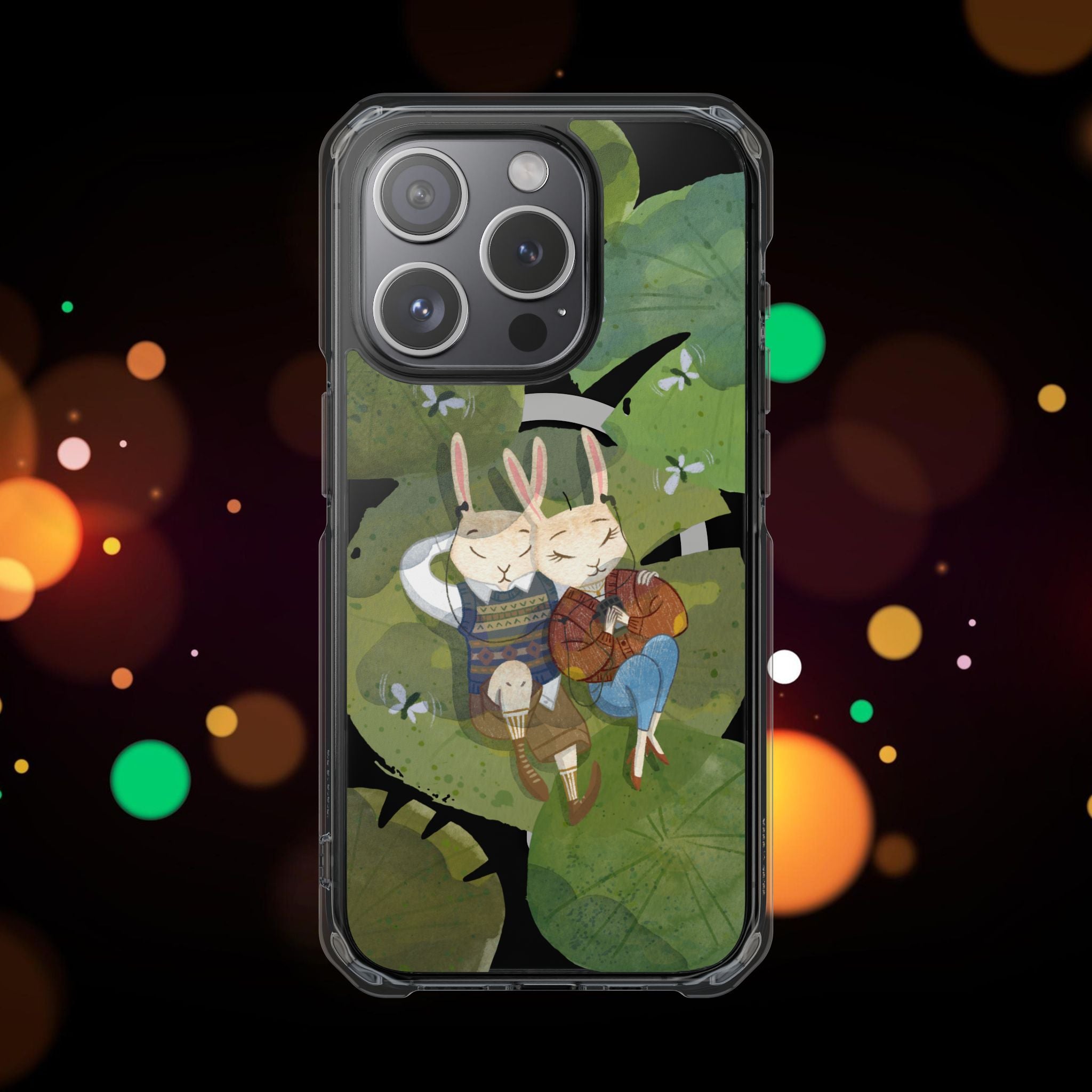 Cute Animal Lovers Phone Case, Magnetic Clear Impact Cases for Nature Enthusiasts, Eco-Friendly Gift, Cute Bunny Design, Unique Phone Cover
