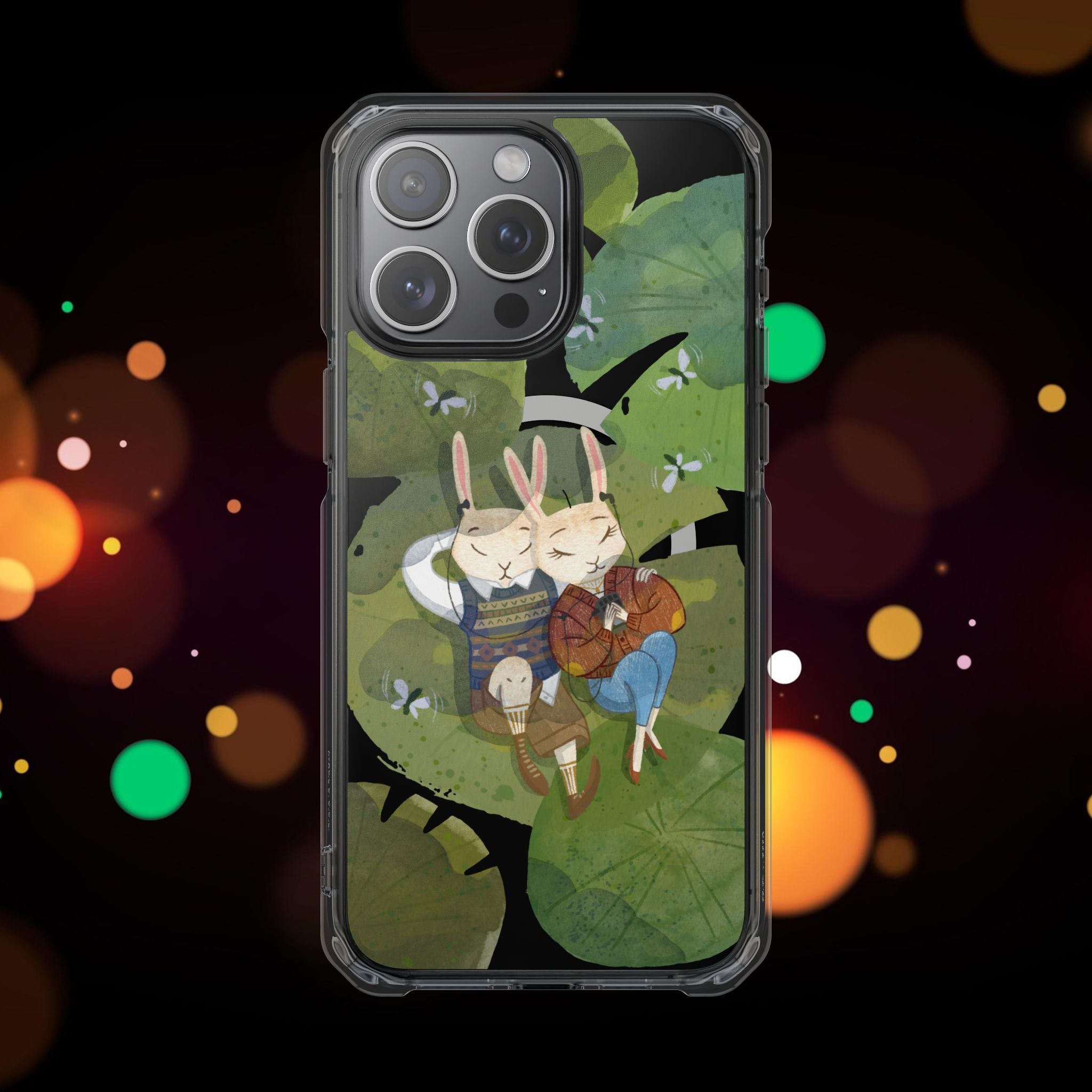 Cute Animal Lovers Phone Case, Magnetic Clear Impact Cases for Nature Enthusiasts, Eco-Friendly Gift, Cute Bunny Design, Unique Phone Cover