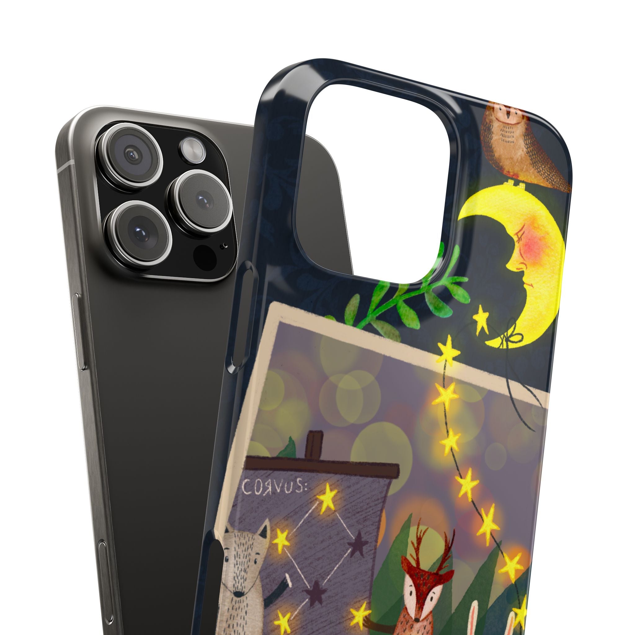 Constellation Friends iPhone Case, Starlit Woodland Photo Cover, Cute Gift for Birthday, Kawaii Design, iPhone 7 8 X XR XS 11 12 13 14 15 16