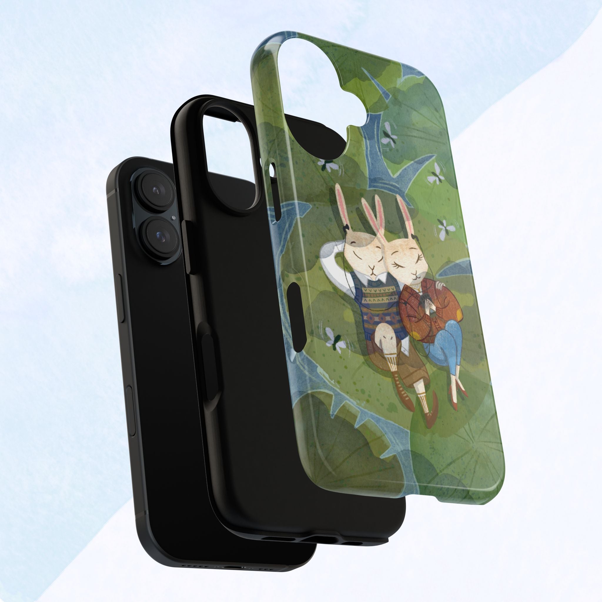 Cute Bunny Phone Case, Rabbit iPhone Cover, Nature Lovers Gift, Animal Lover Accessory, Eco-Friendly Case for Moms