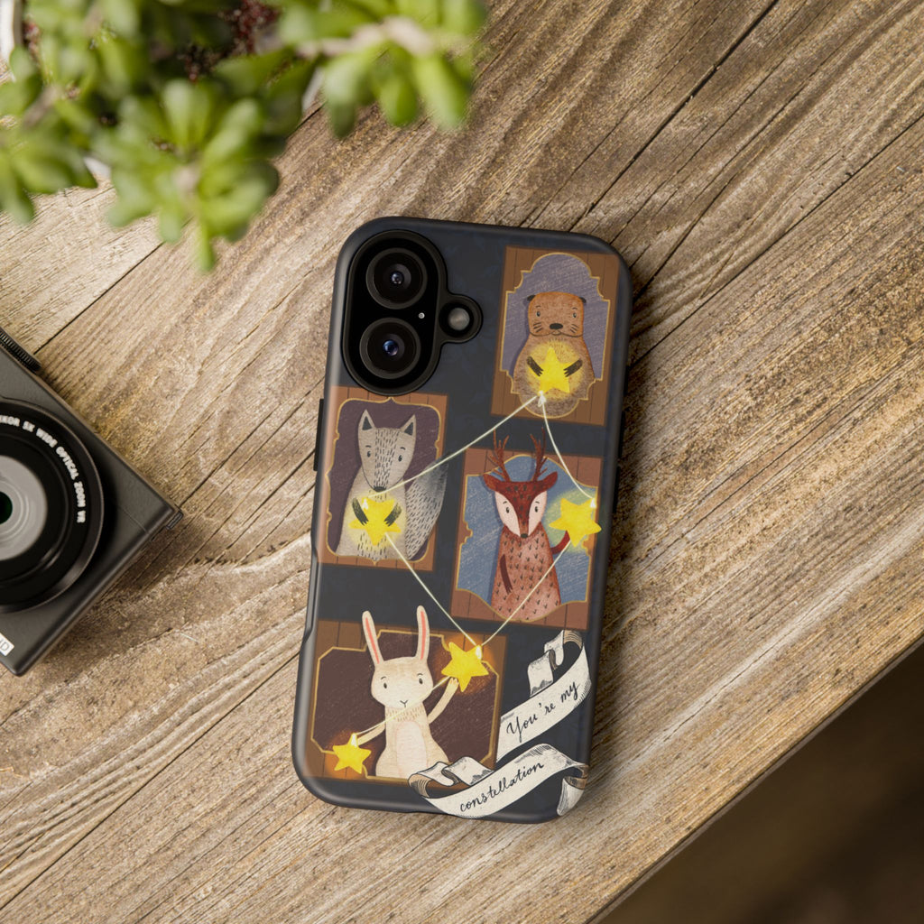 Tough Cases, Animals & Stars Design, Cute iPhone Gift, Nature Lover, Birthday, Animal Lover, iPhone 16 15 14 13 12 11 X XR 8