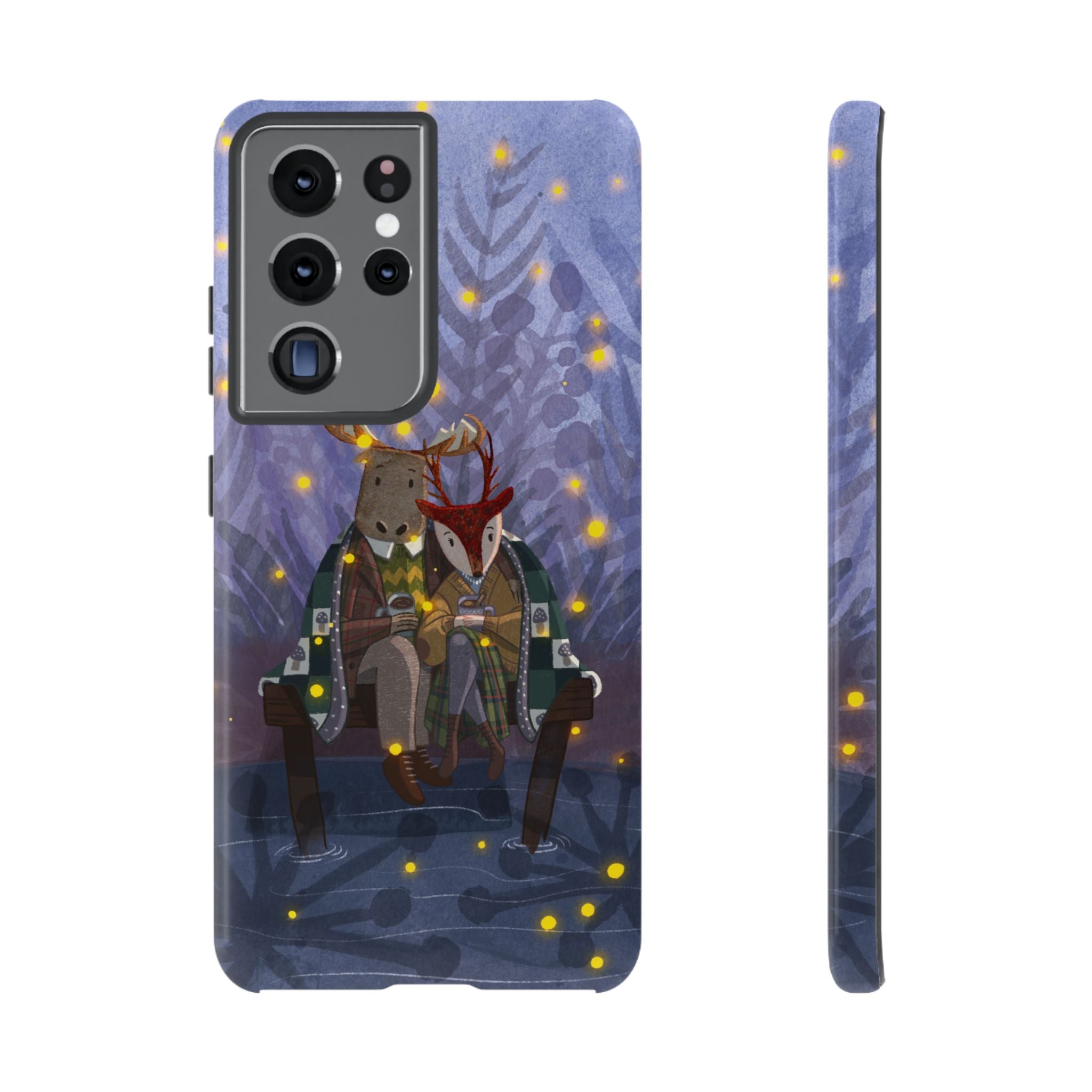 Cozy Couple Phone Case, Cute Animal Lovers Gift, Nature Aesthetic, Perfect for Holidays, Personalized Phone Accessories, Gift for Her