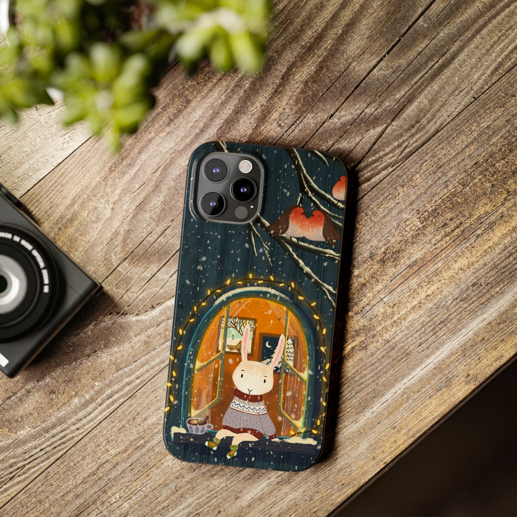 Cozy Animal Phone Case - Whimsical Rabbit Design, Cute Slim Case for Animal Lovers, Perfect Gift for Birthdays, Holidays