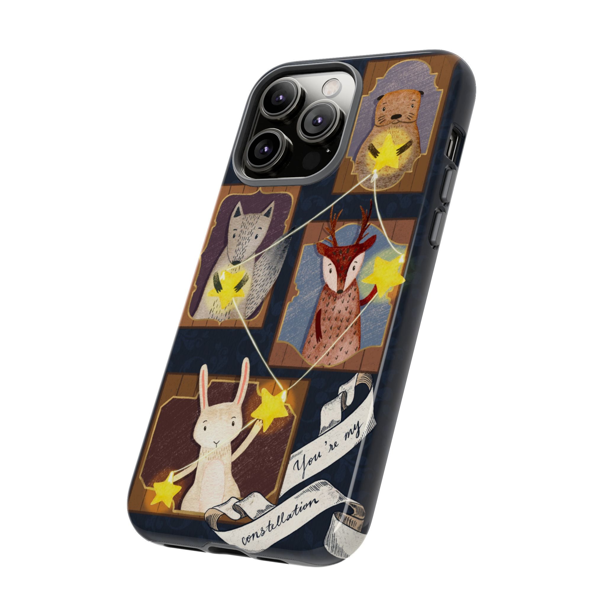Tough Cases, Animals & Stars Design, Cute iPhone Gift, Nature Lover, Birthday, Animal Lover, iPhone 16 15 14 13 12 11 X XR 8