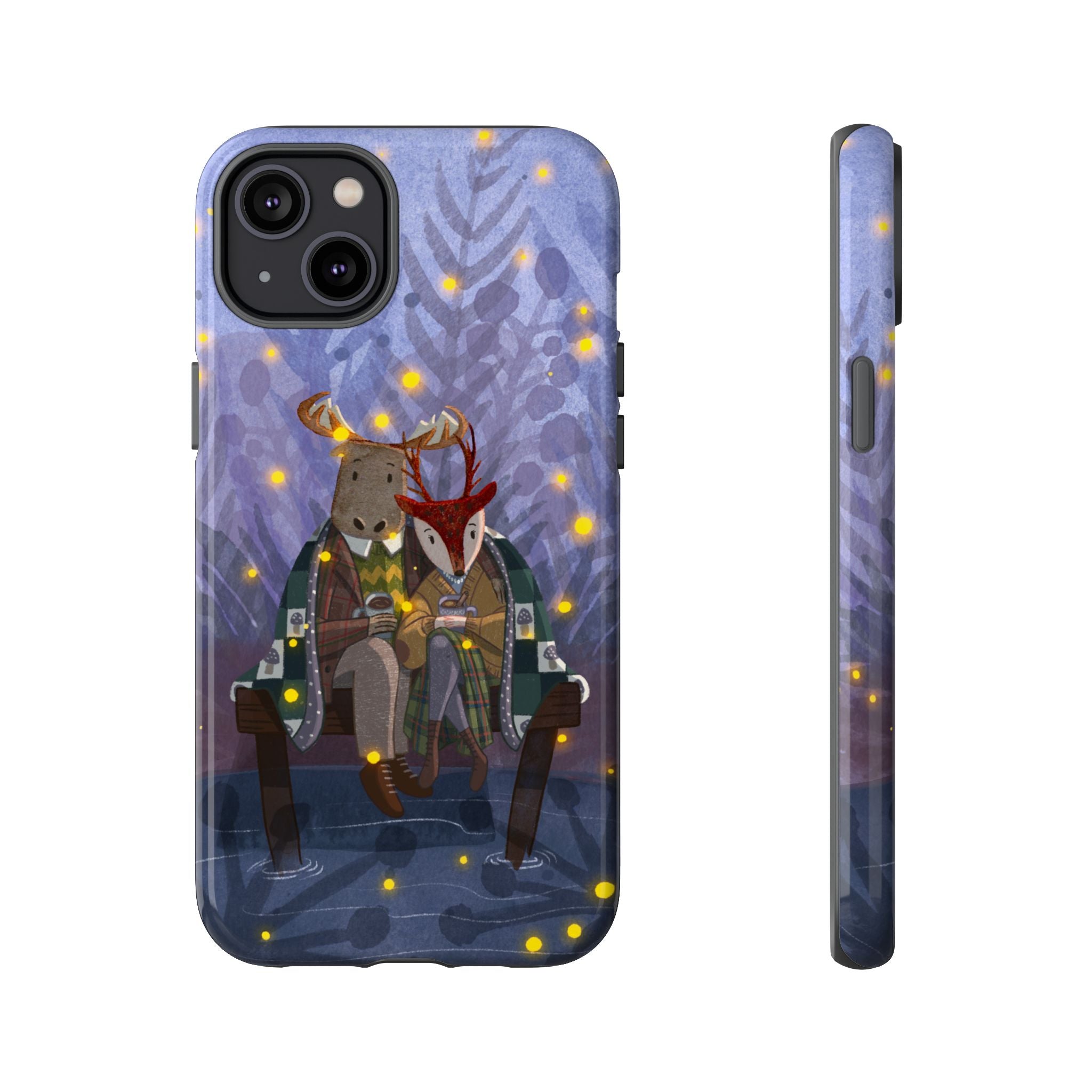 Cozy Couple Phone Case, Cute Animal Lovers Gift, Nature Aesthetic, Perfect for Holidays, Personalized Phone Accessories, Gift for Her