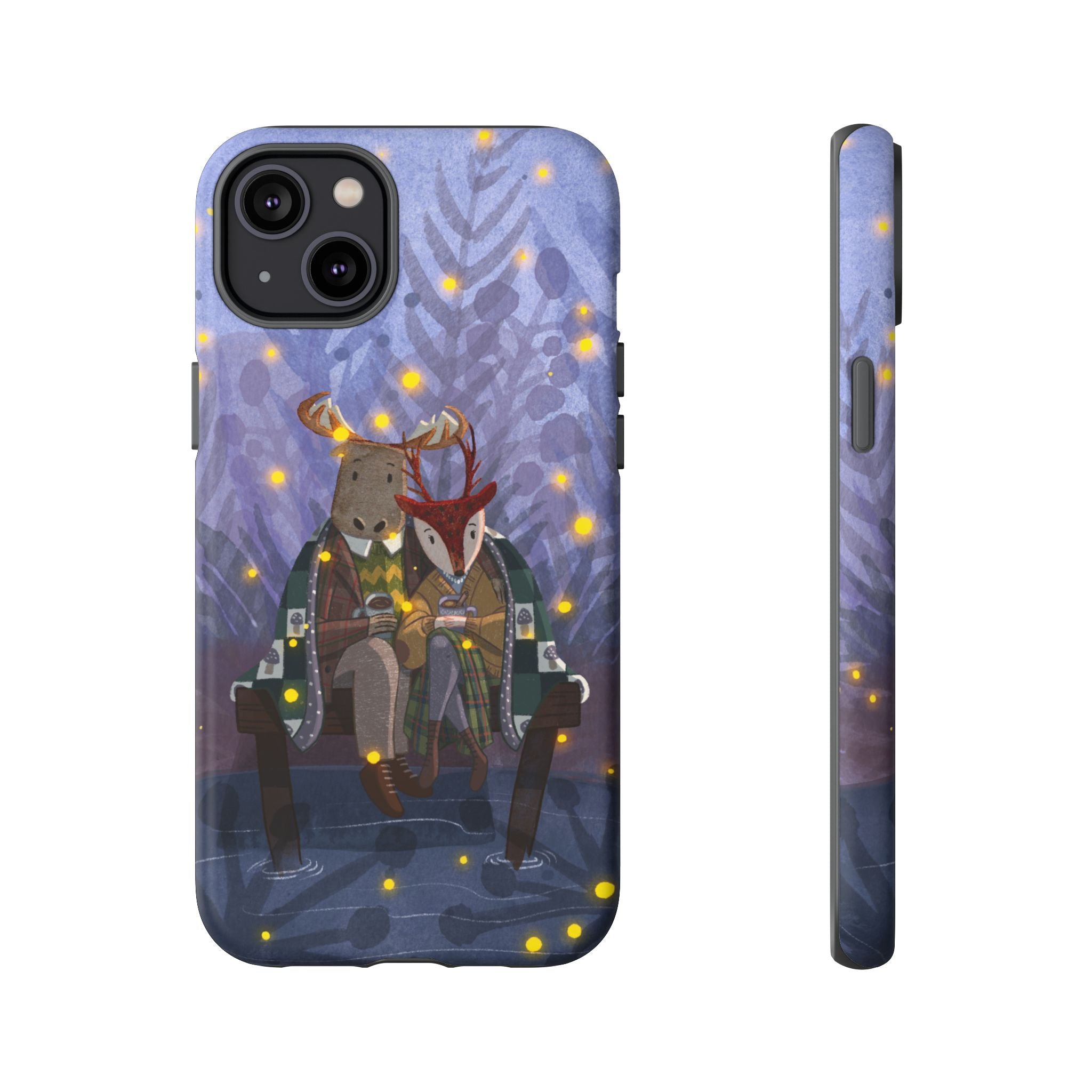 Cozy Couple Phone Case, Cute Animal Lovers Gift, Nature Aesthetic, Perfect for Holidays, Personalized Phone Accessories, Gift for Her