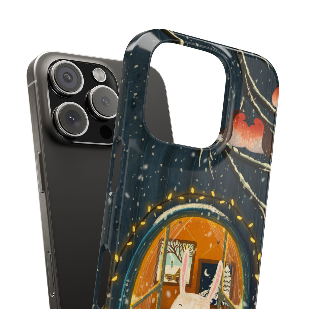 Cozy Animal Phone Case - Whimsical Rabbit Design, Cute Slim Case for Animal Lovers, Perfect Gift for Birthdays, Holidays