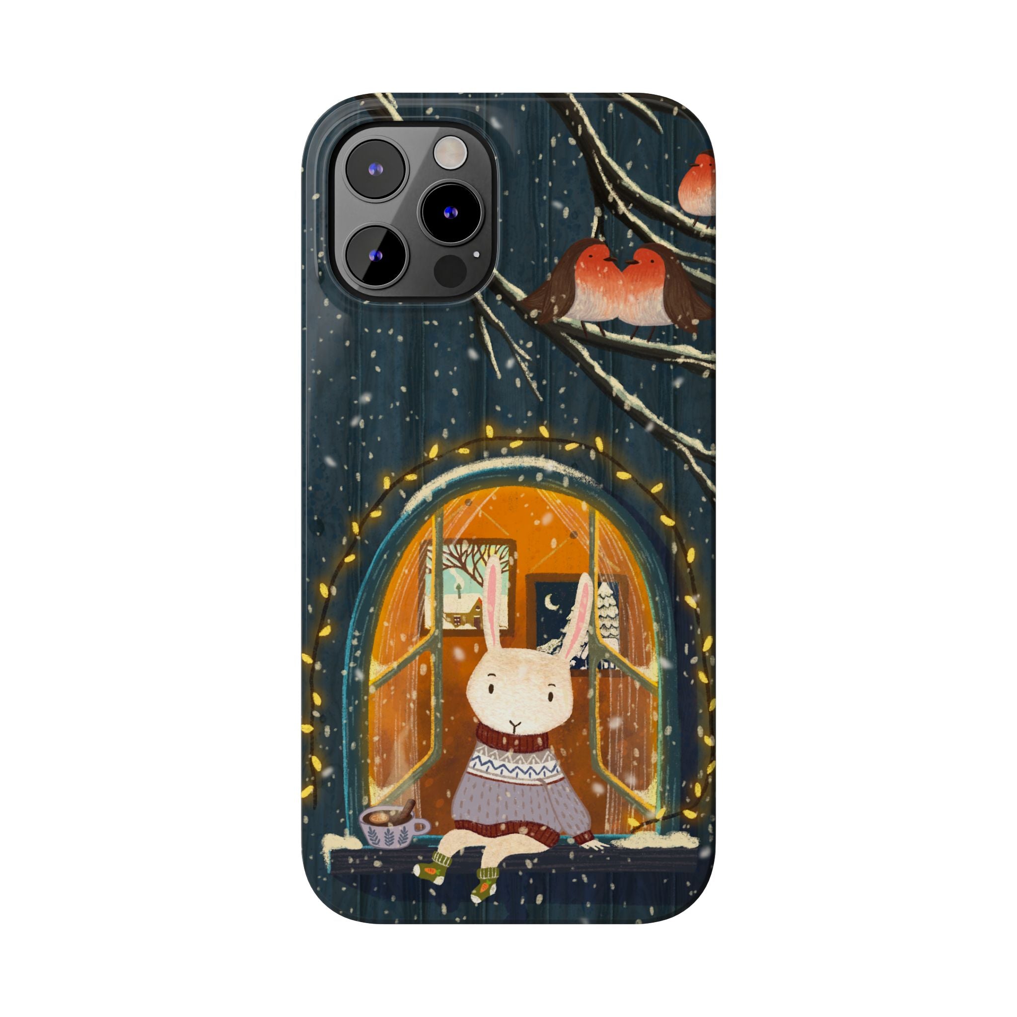 Cozy Animal Phone Case - Whimsical Rabbit Design, Cute Slim Case for Animal Lovers, Perfect Gift for Birthdays, Holidays