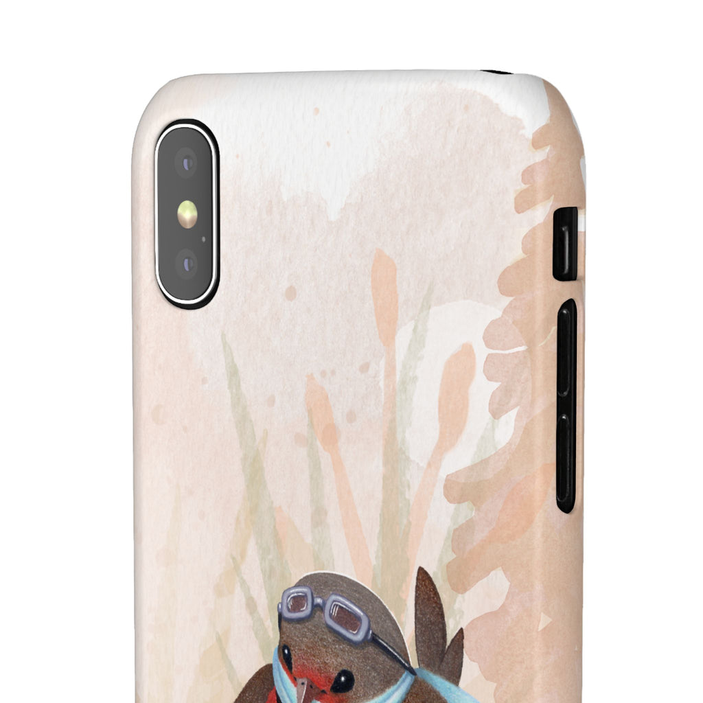 Whimsical Animal Snap Cases, Cute Phone Case, Handmade Bird and Bunny Design, Gift for Animal Lovers, Unique Smartphone Cover