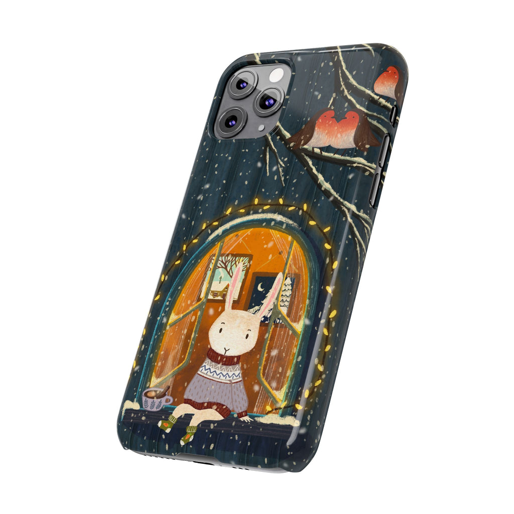 Cozy Animal Phone Case - Whimsical Rabbit Design, Cute Slim Case for Animal Lovers, Perfect Gift for Birthdays, Holidays