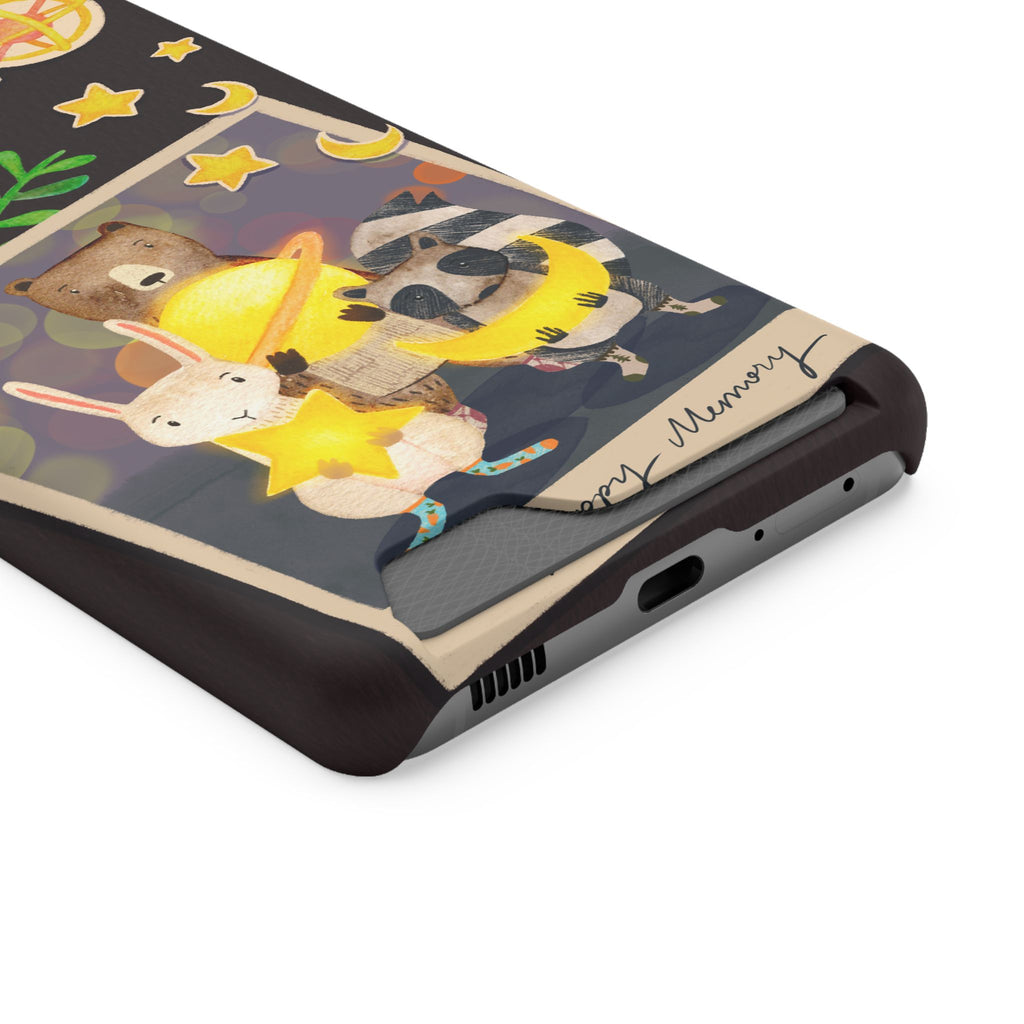 Whimsical Phone Case with Card Holder - Cute Animal Friends Design, Perfect Gift for Animal Lovers, Birthday, Everyday Use, Cute Accessory