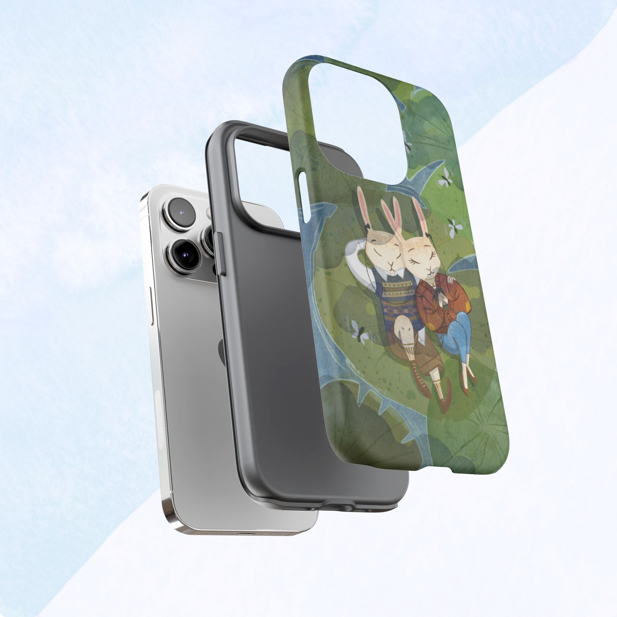 Cute Bunny Phone Case, Rabbit iPhone Cover, Nature Lovers Gift, Animal Lover Accessory, Eco-Friendly Case for Moms
