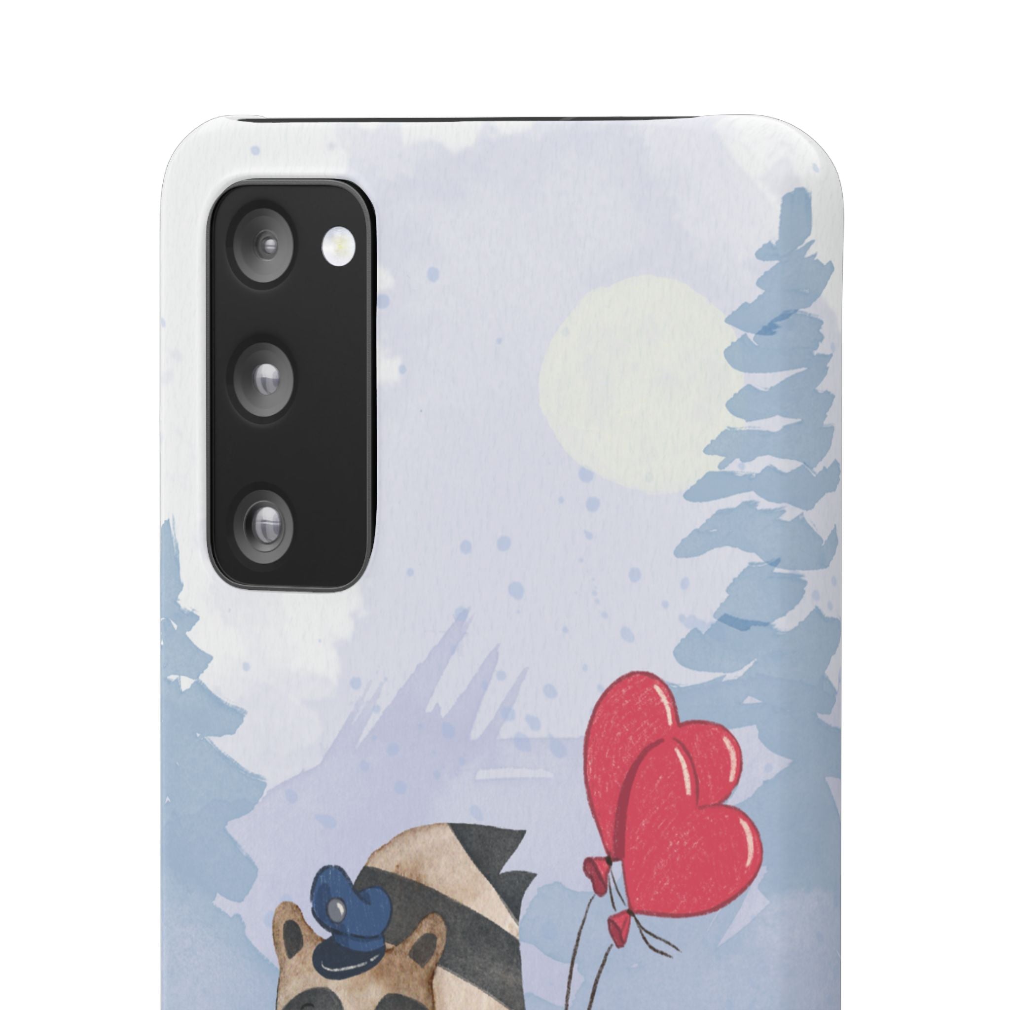 Whimsical Animal Snap Case with Love Balloons, Cute Phone Case, Valentine's Day Gift, Animal Lover Accessory, Creative Phone Cover