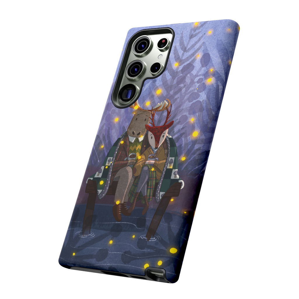 Cozy Couple Phone Case, Cute Animal Lovers Gift, Nature Aesthetic, Perfect for Holidays, Personalized Phone Accessories, Gift for Her