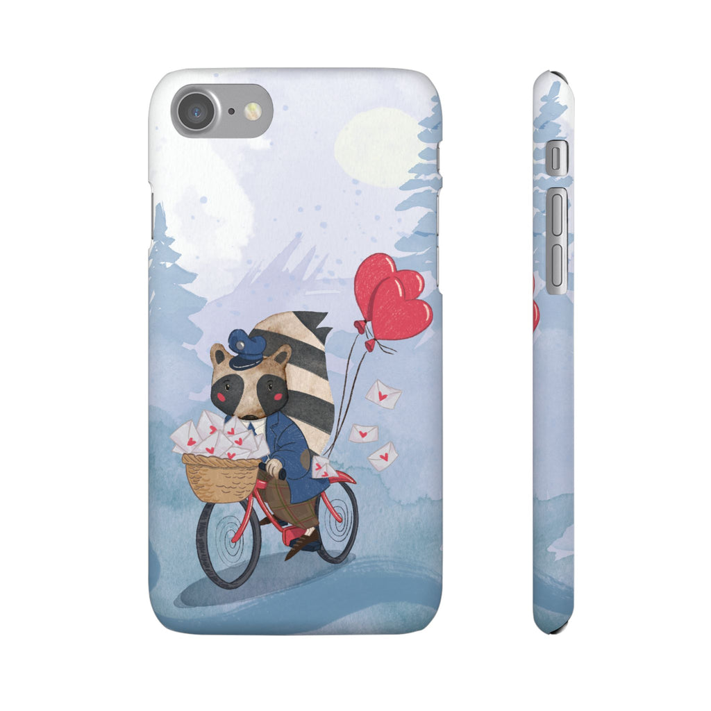 Whimsical Animal Snap Case with Love Balloons, Cute Phone Case, Valentine's Day Gift, Animal Lover Accessory, Creative Phone Cover