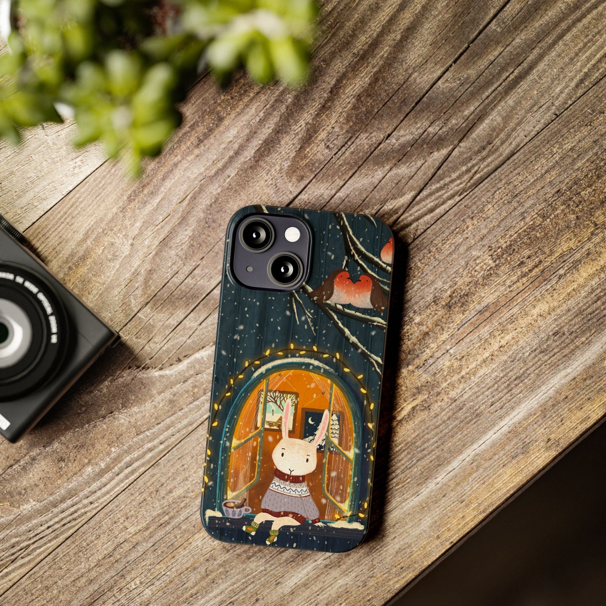 Cozy Animal Phone Case - Whimsical Rabbit Design, Cute Slim Case for Animal Lovers, Perfect Gift for Birthdays, Holidays