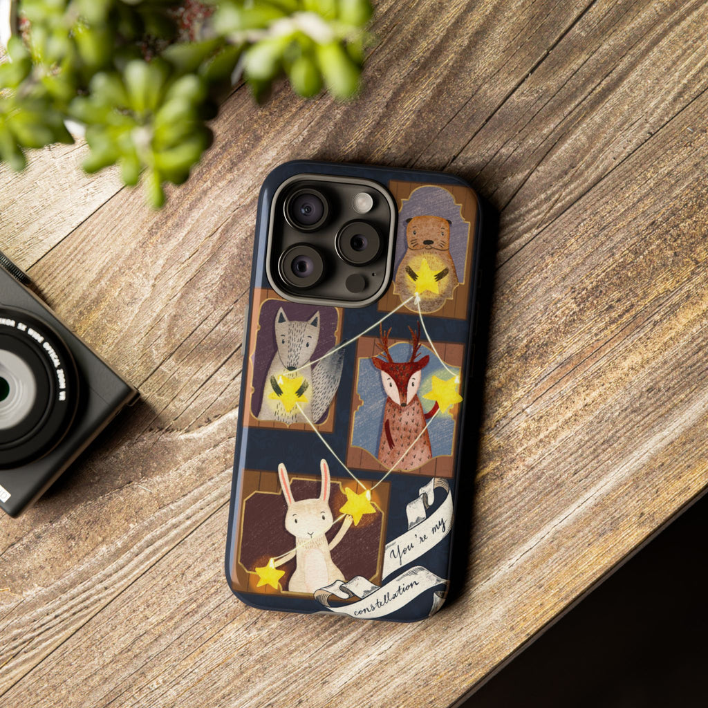 Tough Cases, Animals & Stars Design, Cute iPhone Gift, Nature Lover, Birthday, Animal Lover, iPhone 16 15 14 13 12 11 X XR 8